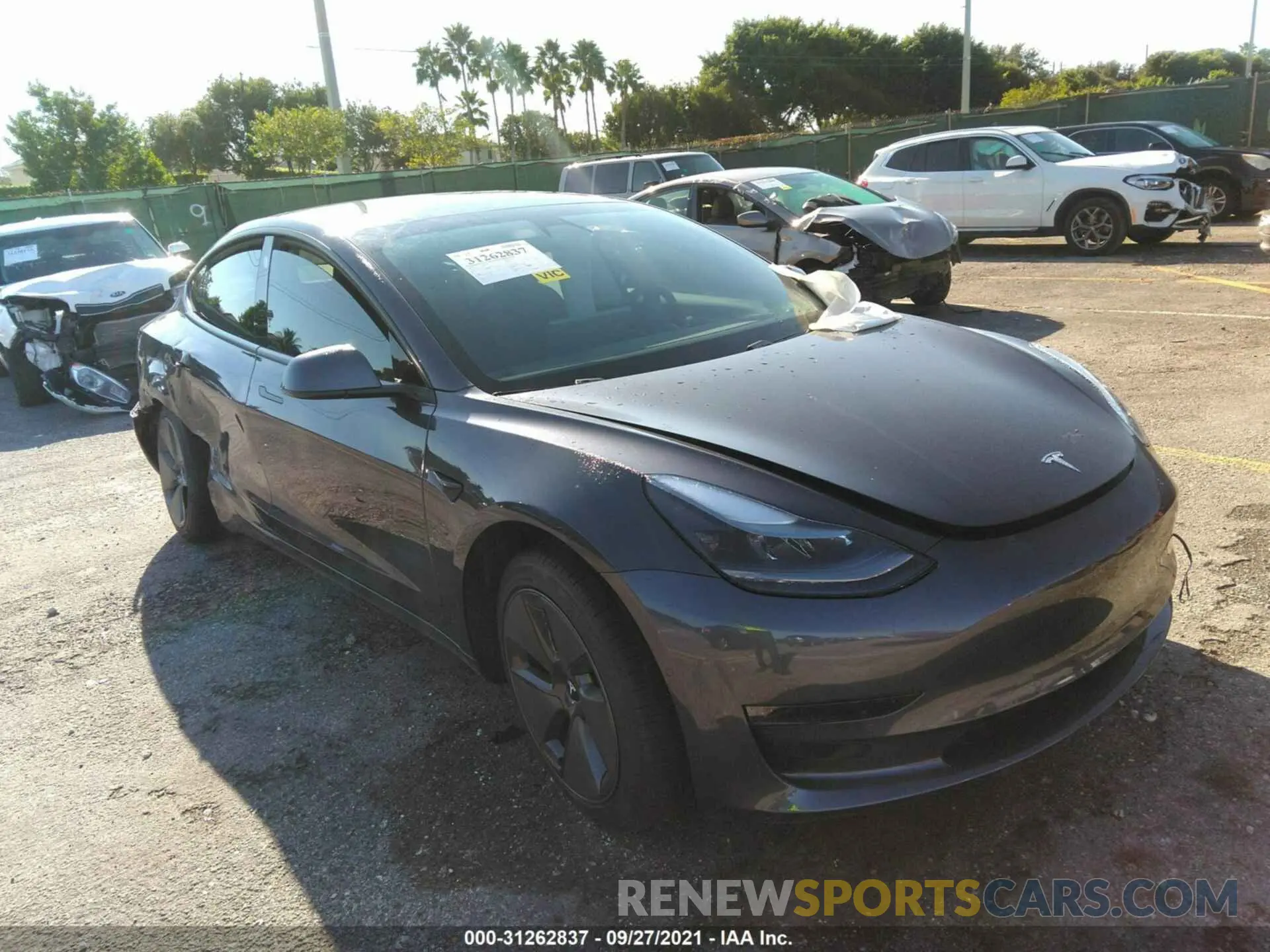 1 fotografías del automóvil dañado 5YJ3E1EA8MF030456 TESLA MODEL 3 2021
