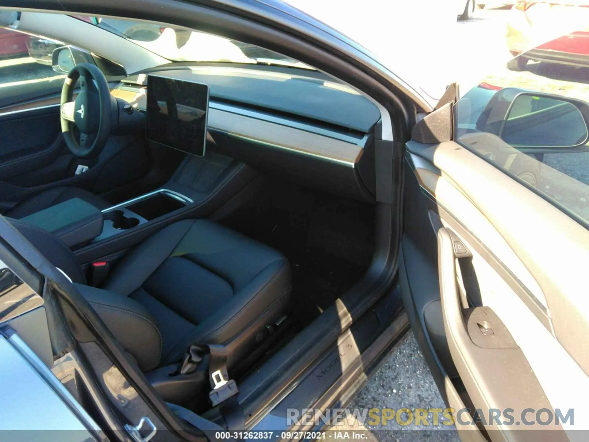 5 fotografías del automóvil dañado 5YJ3E1EA8MF030456 TESLA MODEL 3 2021