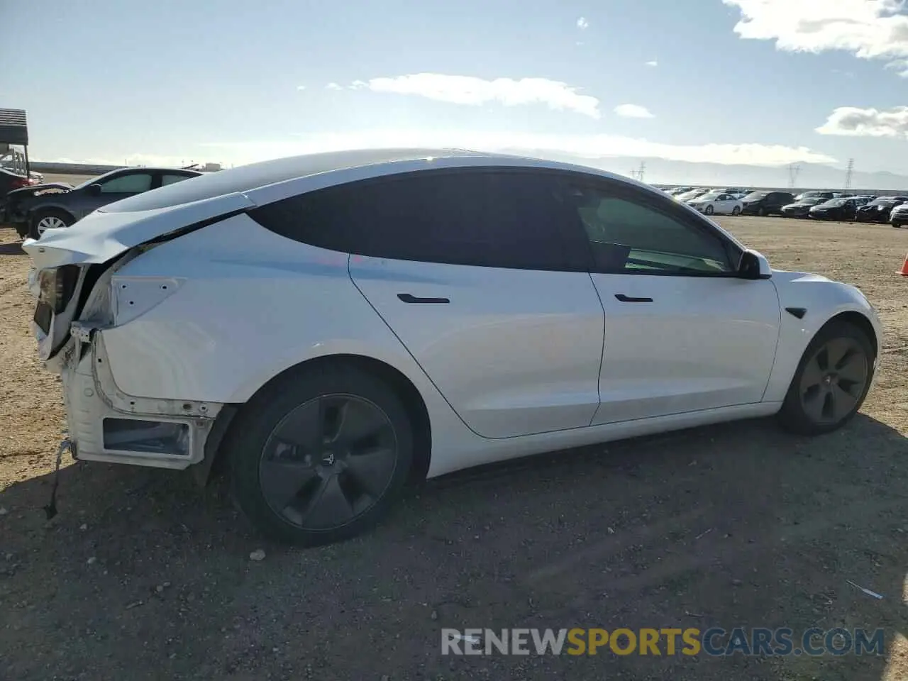 3 fotografías del automóvil dañado 5YJ3E1EA8MF045989 TESLA MODEL 3 2021
