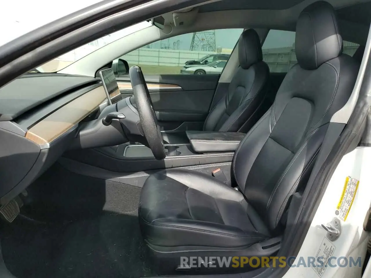 7 fotografías del automóvil dañado 5YJ3E1EA8MF045989 TESLA MODEL 3 2021