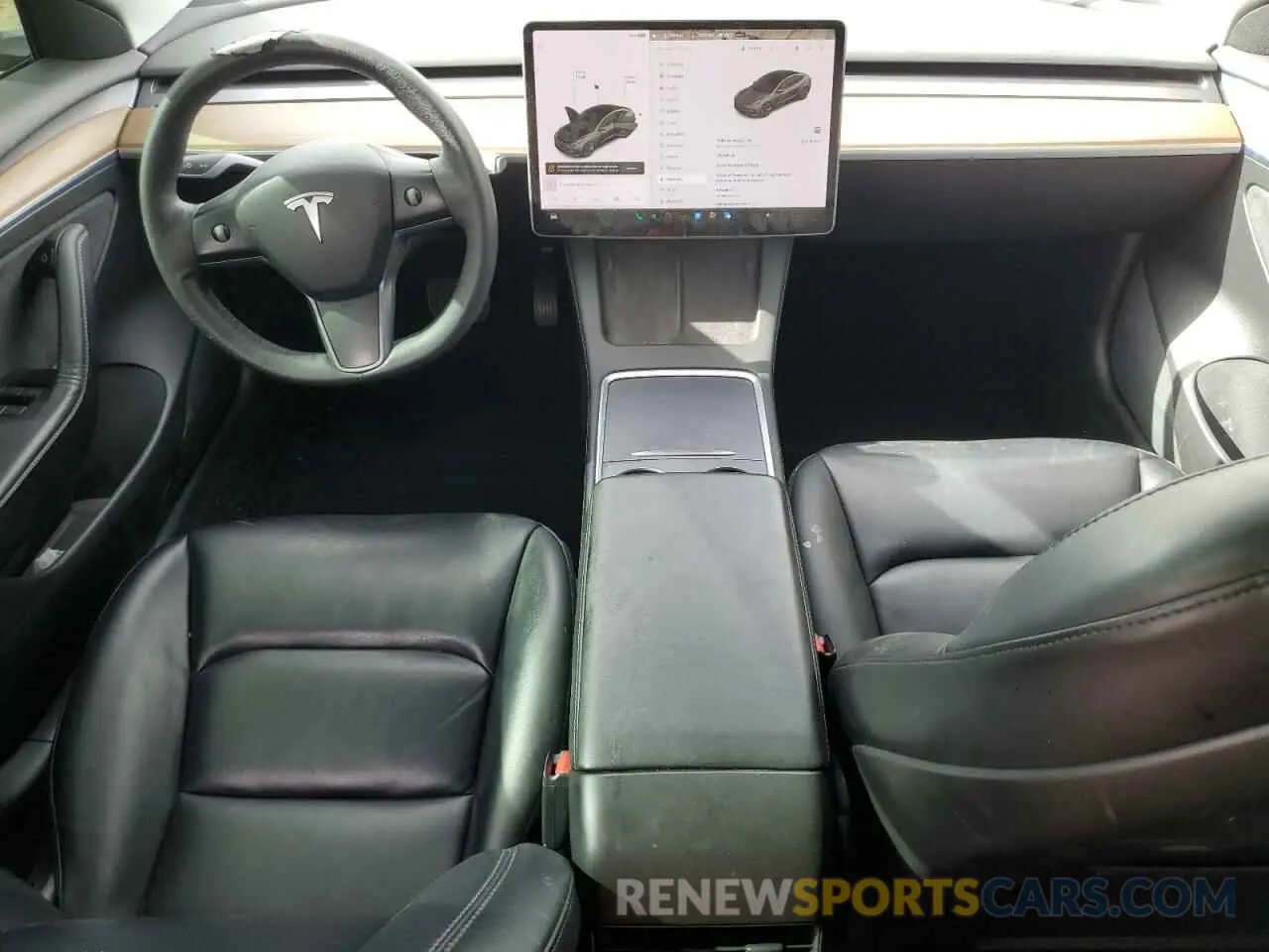 8 fotografías del automóvil dañado 5YJ3E1EA8MF045989 TESLA MODEL 3 2021
