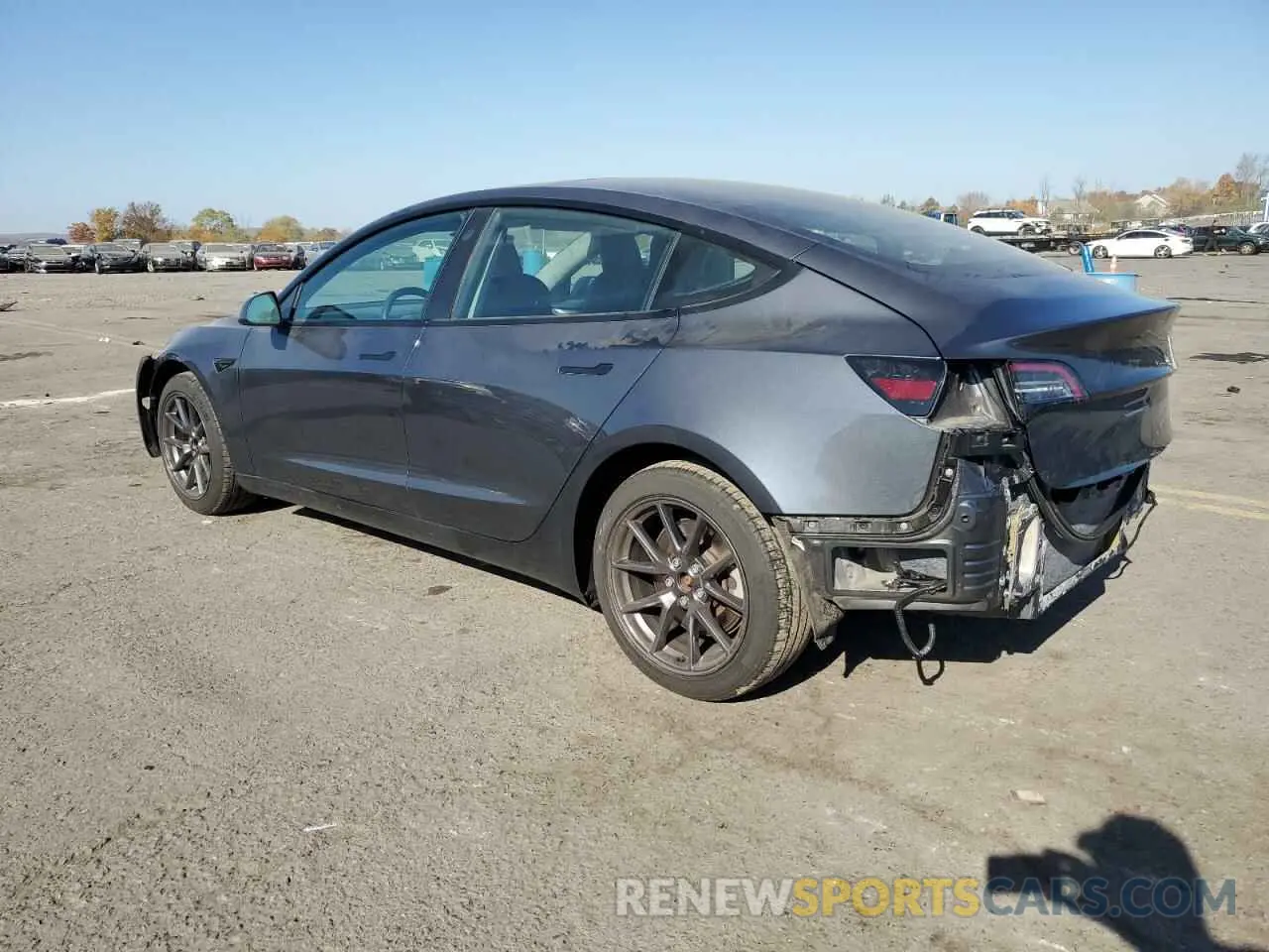 2 fotografías del automóvil dañado 5YJ3E1EA8MF048097 TESLA MODEL 3 2021