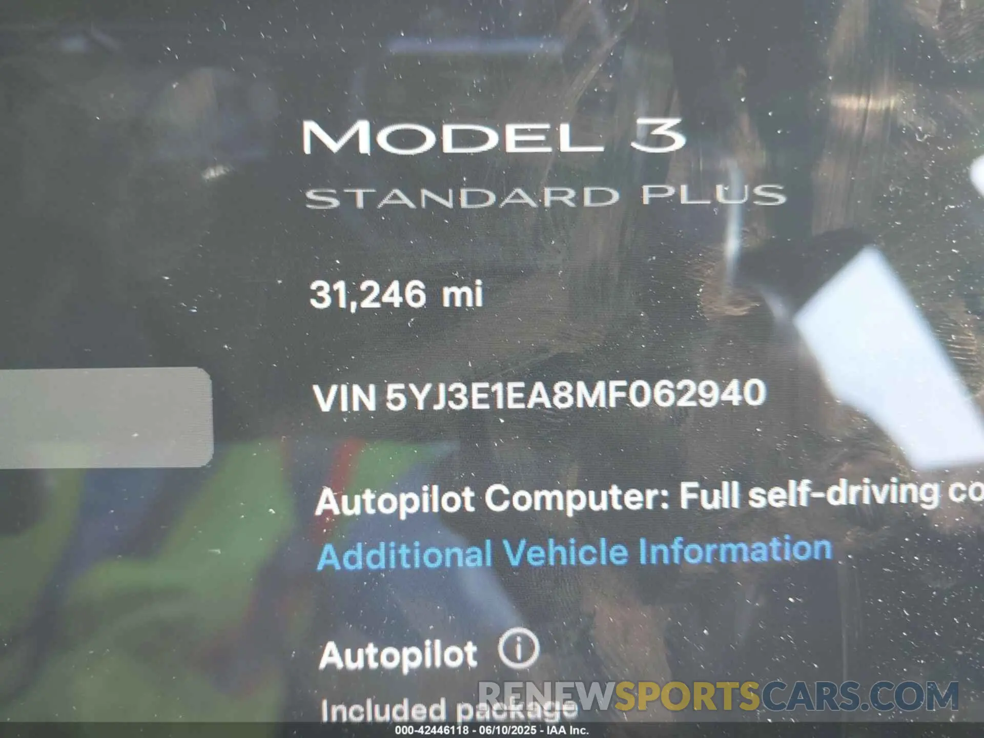 16 fotografías del automóvil dañado 5YJ3E1EA8MF062940 TESLA MODEL 3 2021