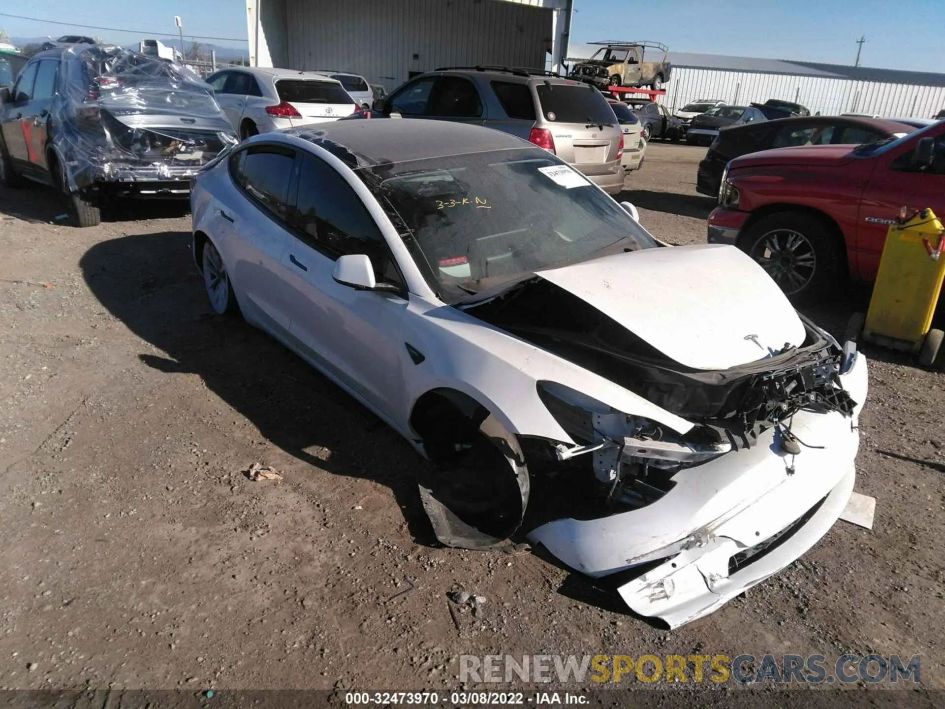 1 fotografías del automóvil dañado 5YJ3E1EA8MF073887 TESLA MODEL 3 2021