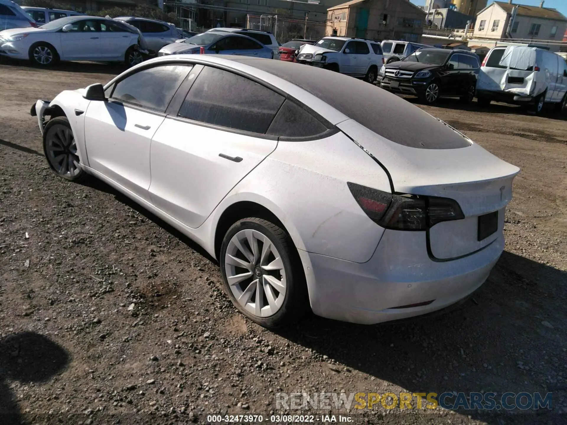 3 fotografías del automóvil dañado 5YJ3E1EA8MF073887 TESLA MODEL 3 2021