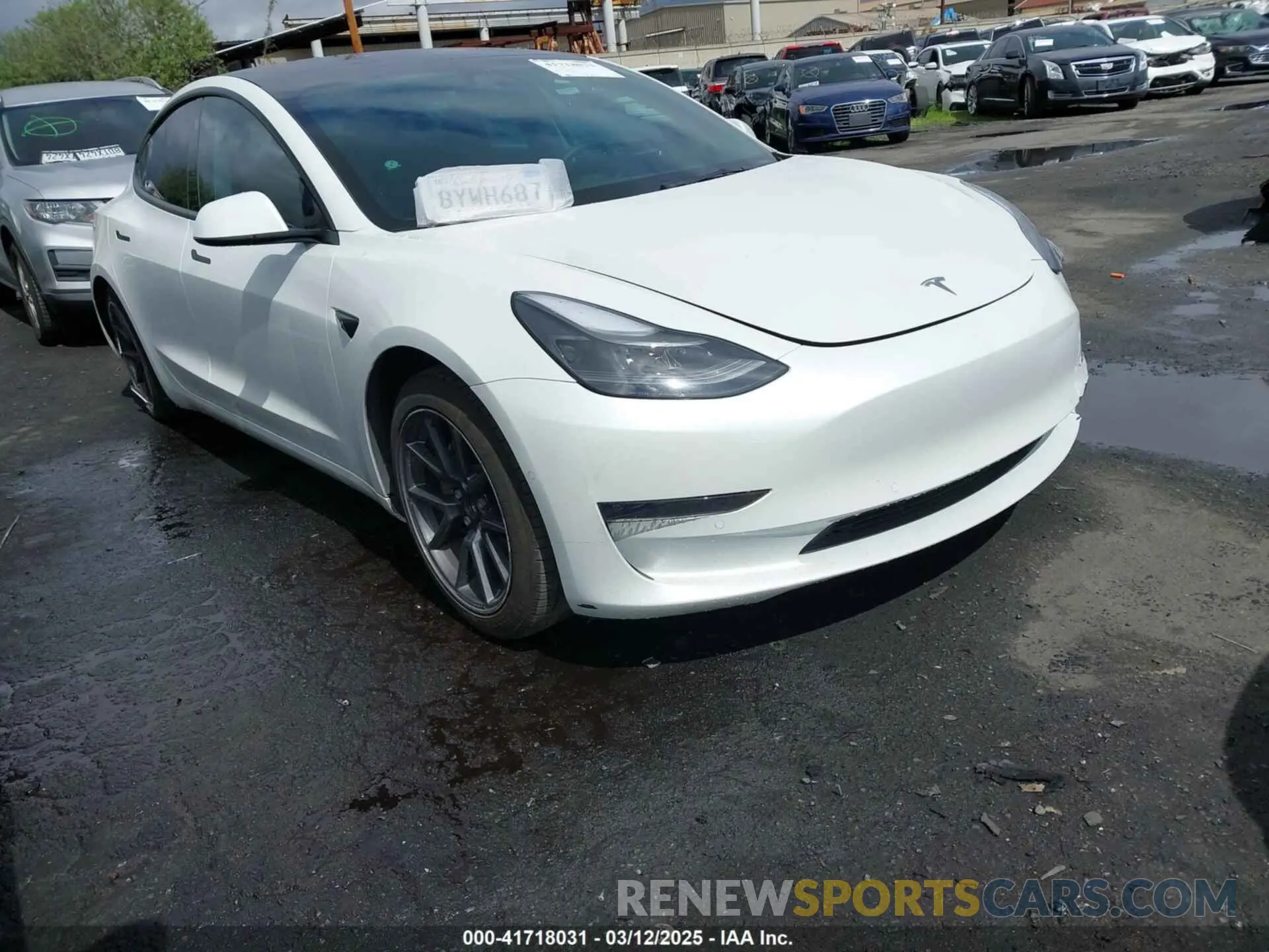 1 fotografías del automóvil dañado 5YJ3E1EA8MF087580 TESLA MODEL 3 2021