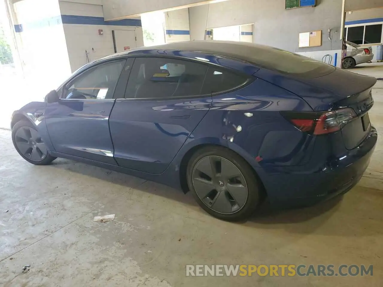 2 fotografías del automóvil dañado 5YJ3E1EA8MF089376 TESLA MODEL 3 2021