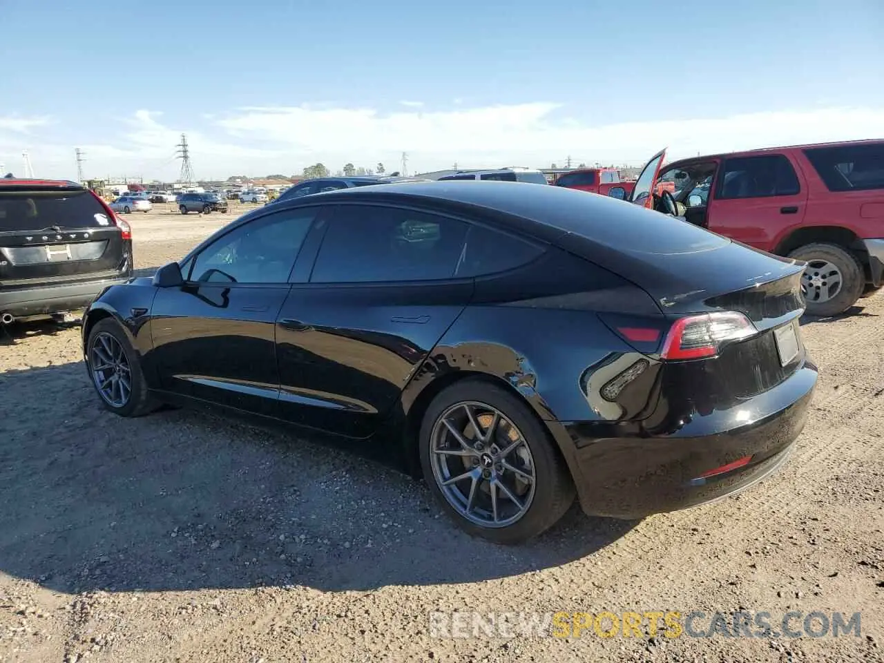 2 fotografías del automóvil dañado 5YJ3E1EA8MF092813 TESLA MODEL 3 2021