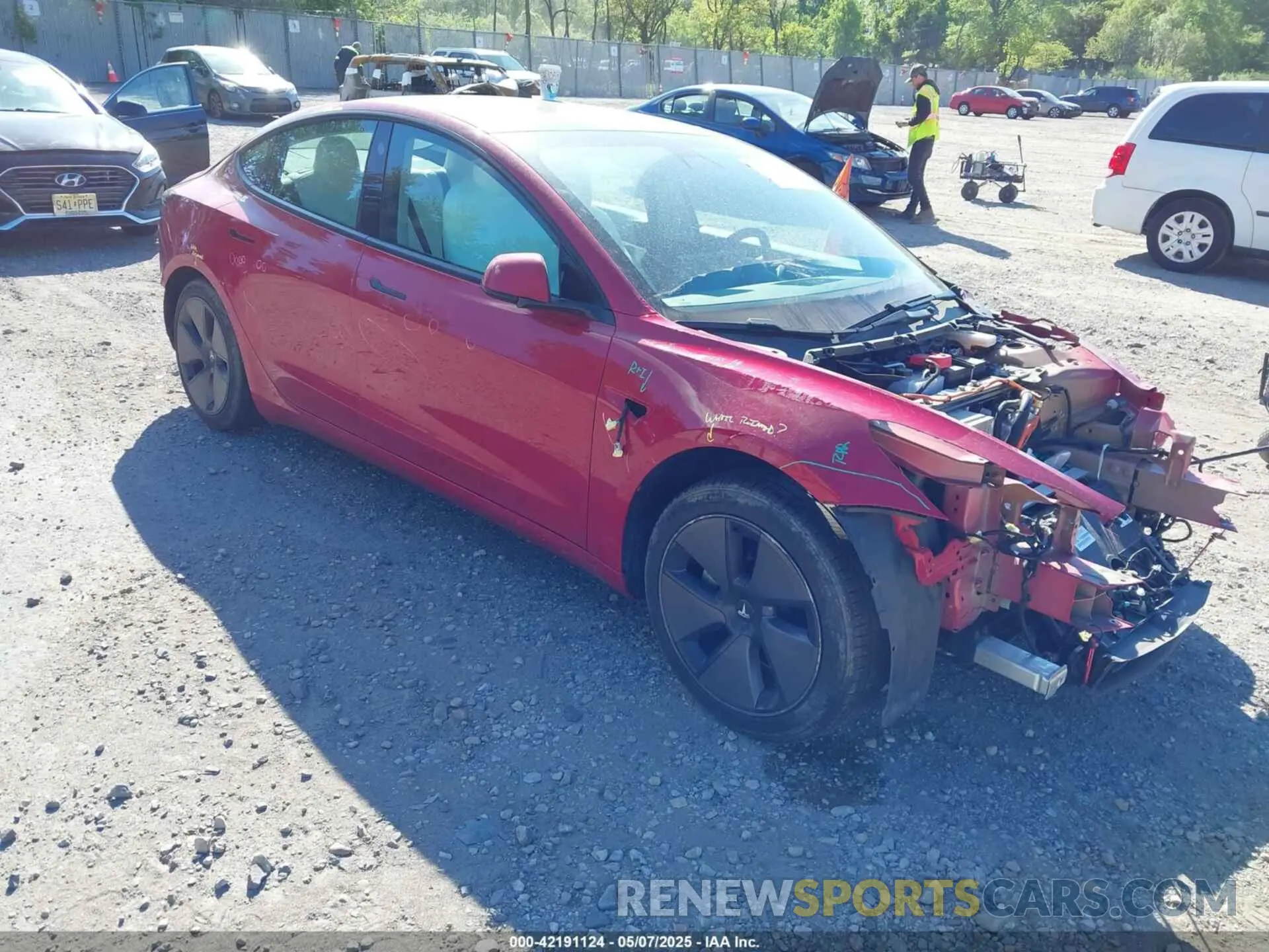1 fotografías del automóvil dañado 5YJ3E1EA8MF842663 TESLA MODEL 3 2021