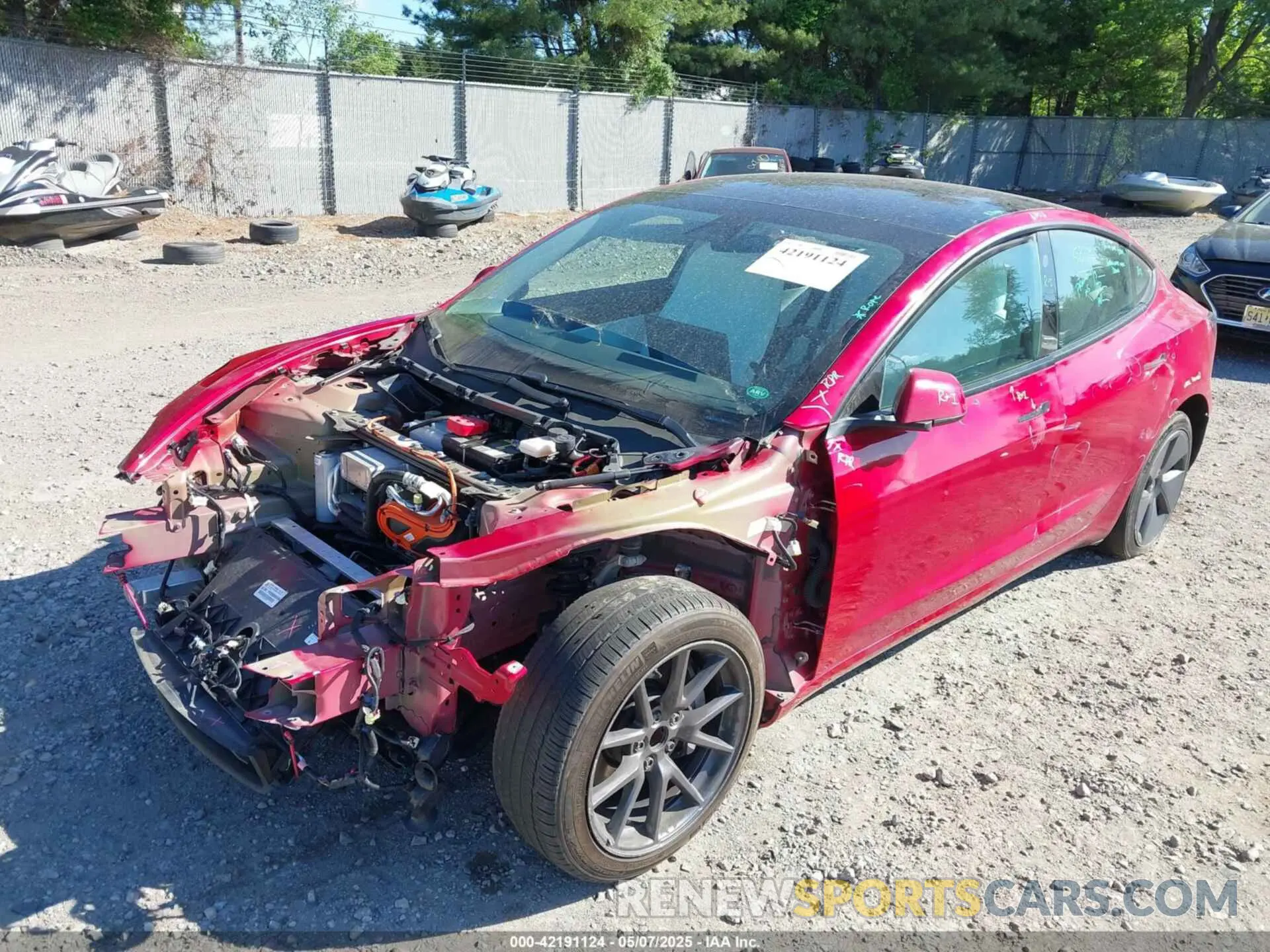 6 fotografías del automóvil dañado 5YJ3E1EA8MF842663 TESLA MODEL 3 2021