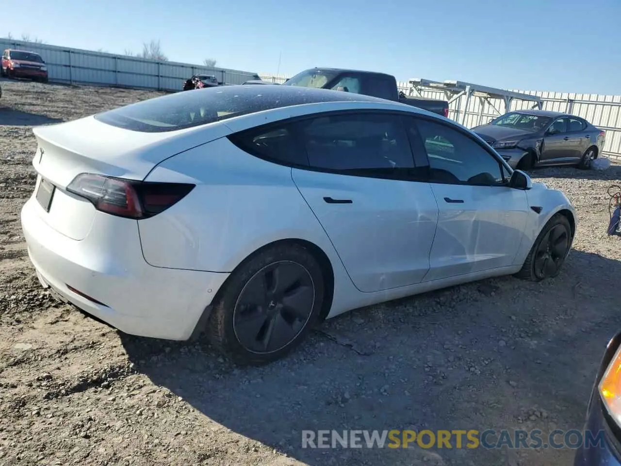 3 fotografías del automóvil dañado 5YJ3E1EA8MF852089 TESLA MODEL 3 2021
