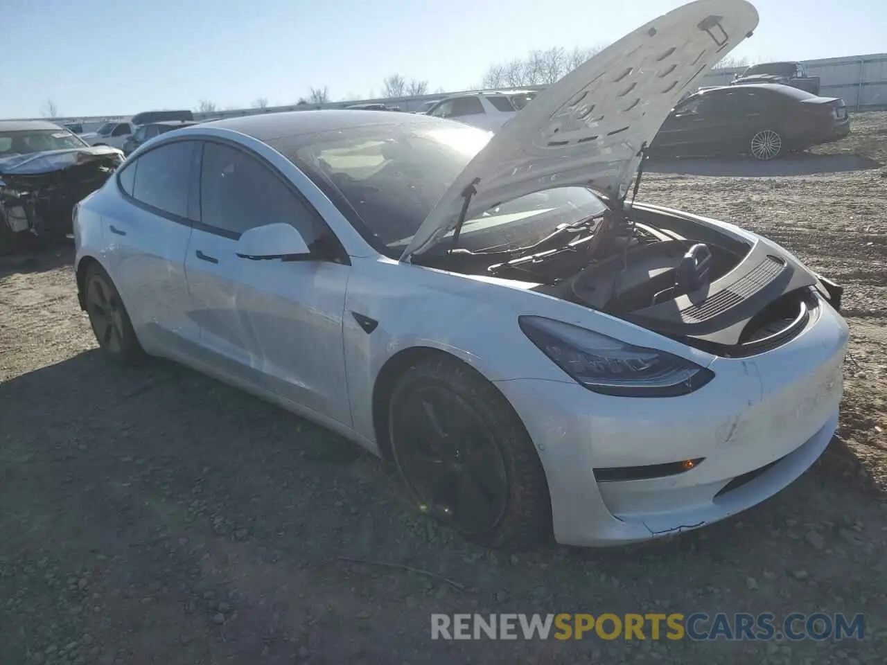 4 fotografías del automóvil dañado 5YJ3E1EA8MF852089 TESLA MODEL 3 2021