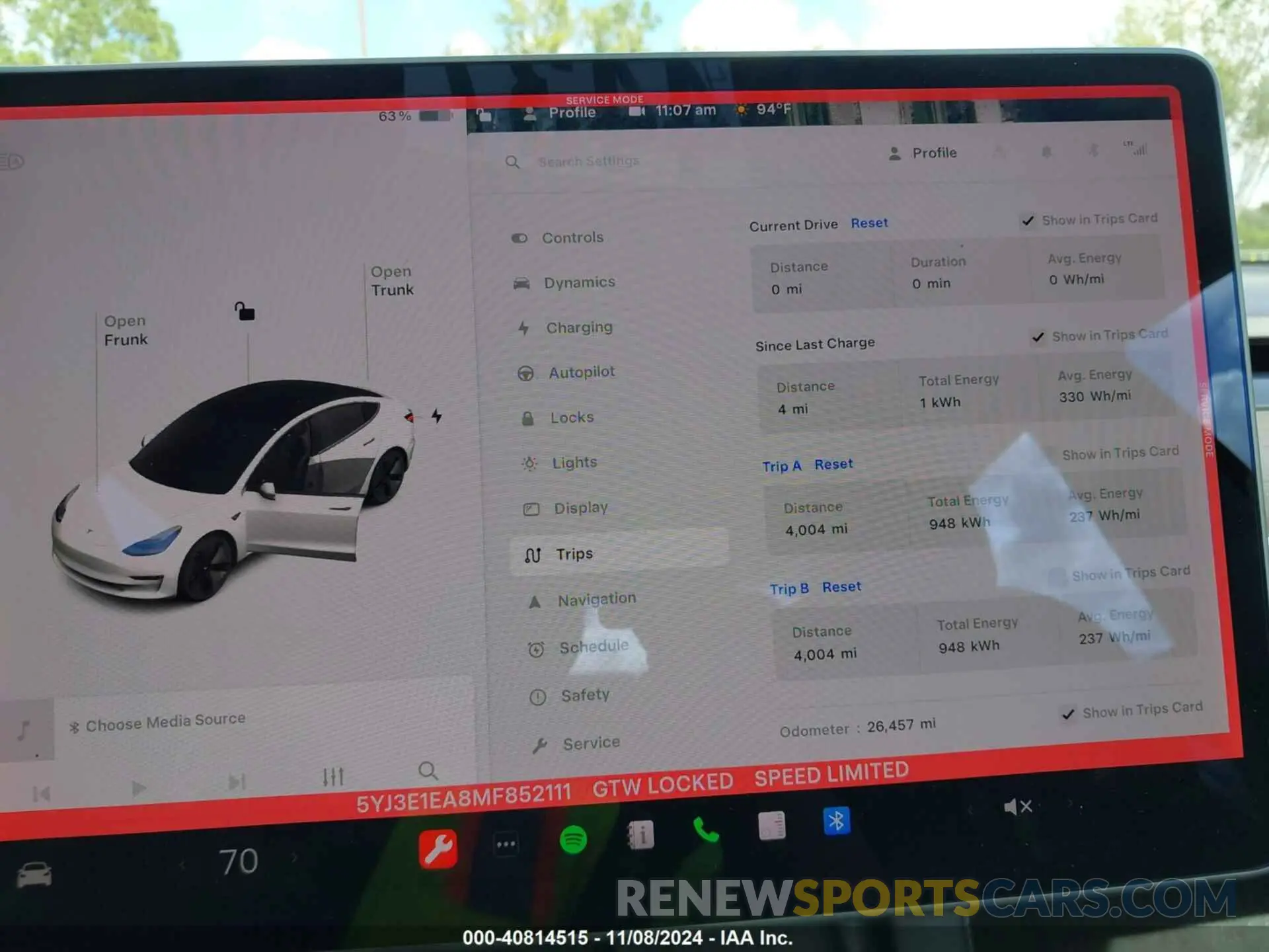 7 fotografías del automóvil dañado 5YJ3E1EA8MF852111 TESLA MODEL 3 2021