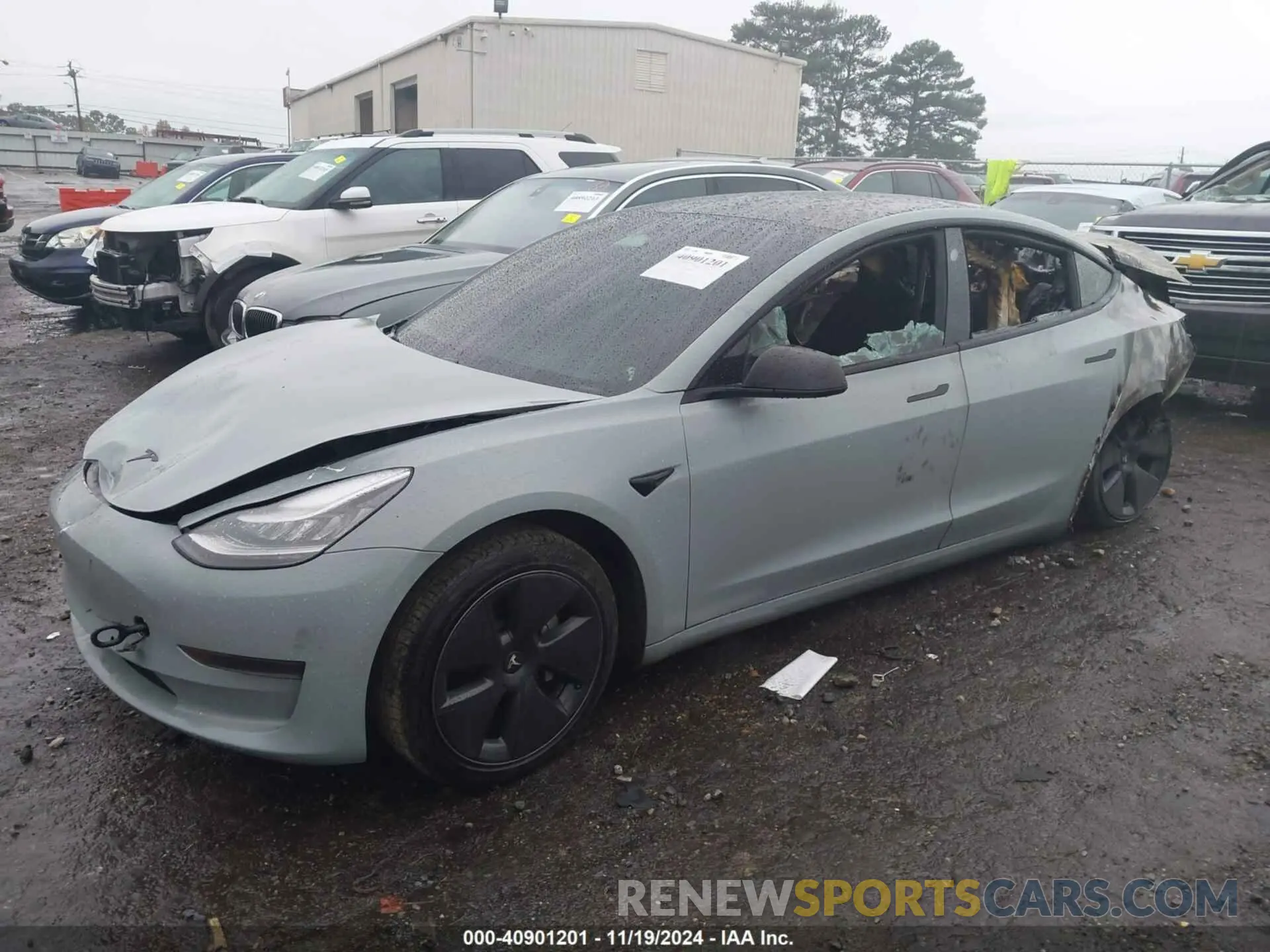 2 fotografías del automóvil dañado 5YJ3E1EA8MF854778 TESLA MODEL 3 2021