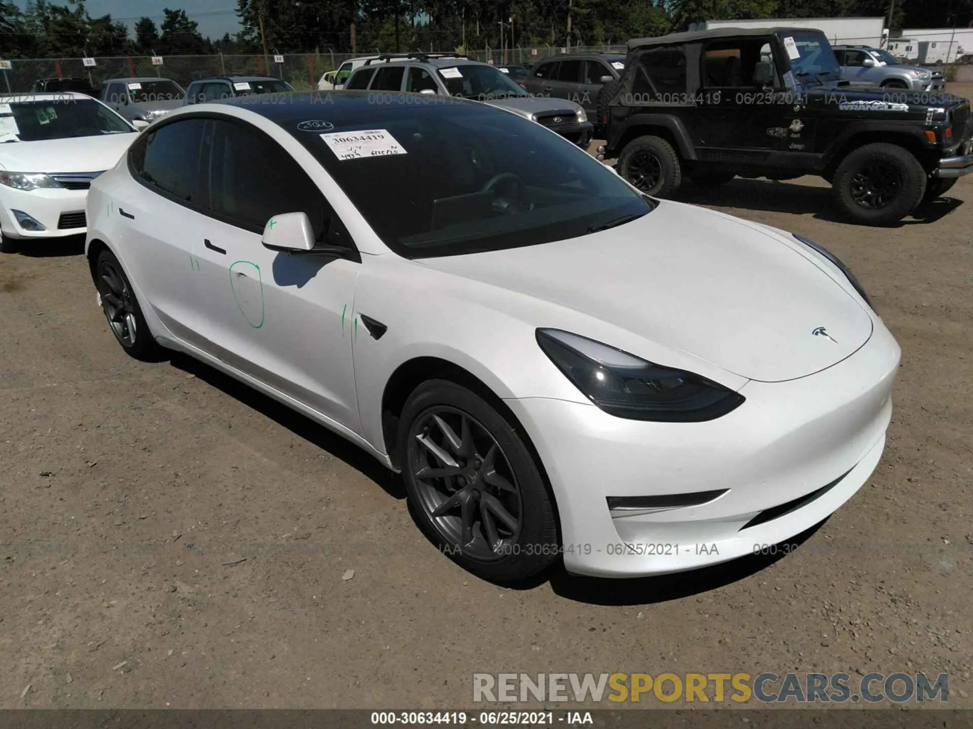1 fotografías del automóvil dañado 5YJ3E1EA8MF867661 TESLA MODEL 3 2021