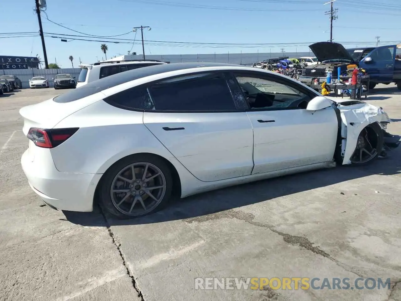 3 fotografías del automóvil dañado 5YJ3E1EA8MF874156 TESLA MODEL 3 2021