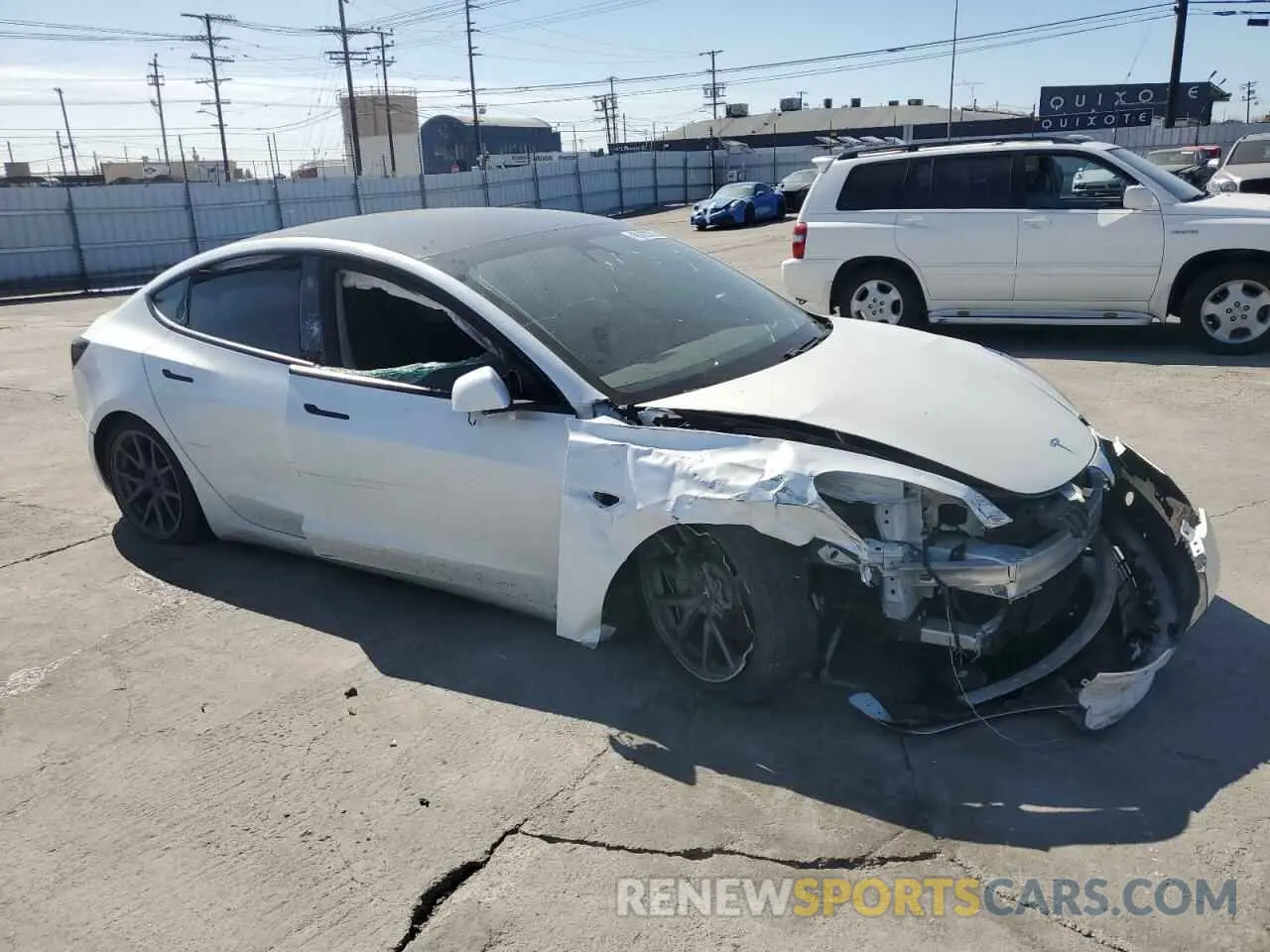 4 fotografías del automóvil dañado 5YJ3E1EA8MF874156 TESLA MODEL 3 2021