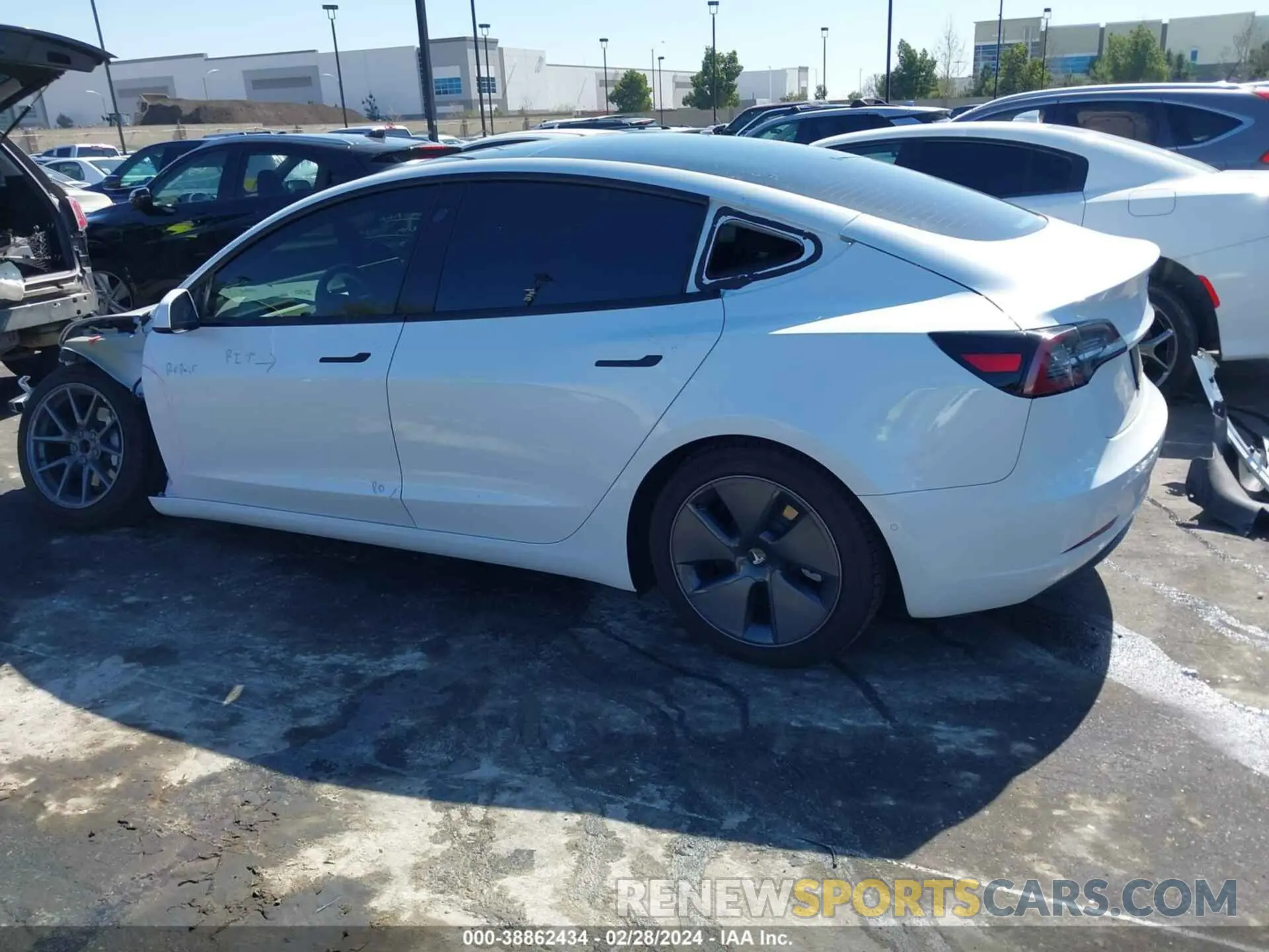 15 fotografías del automóvil dañado 5YJ3E1EA8MF878739 TESLA MODEL 3 2021