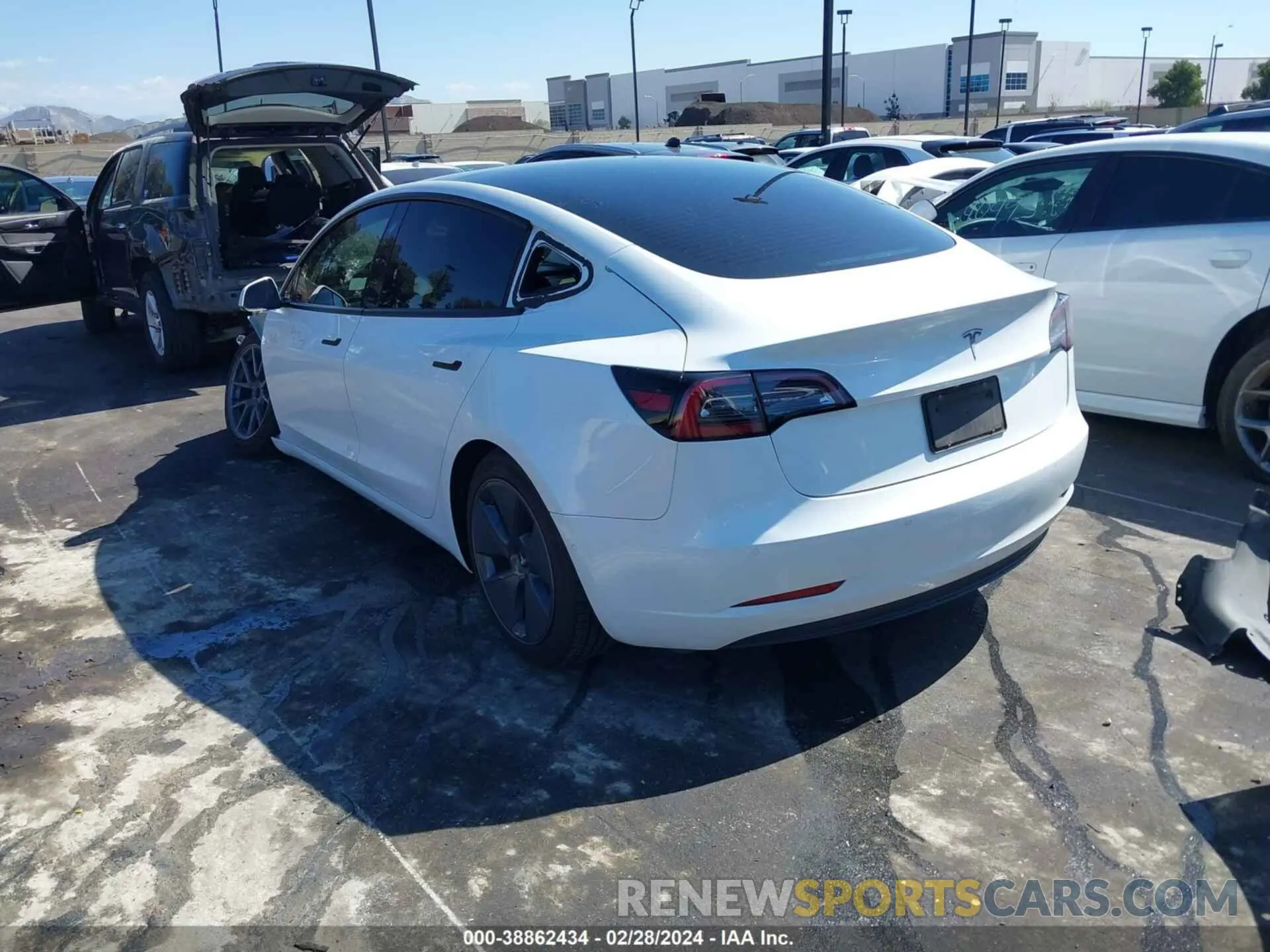3 fotografías del automóvil dañado 5YJ3E1EA8MF878739 TESLA MODEL 3 2021