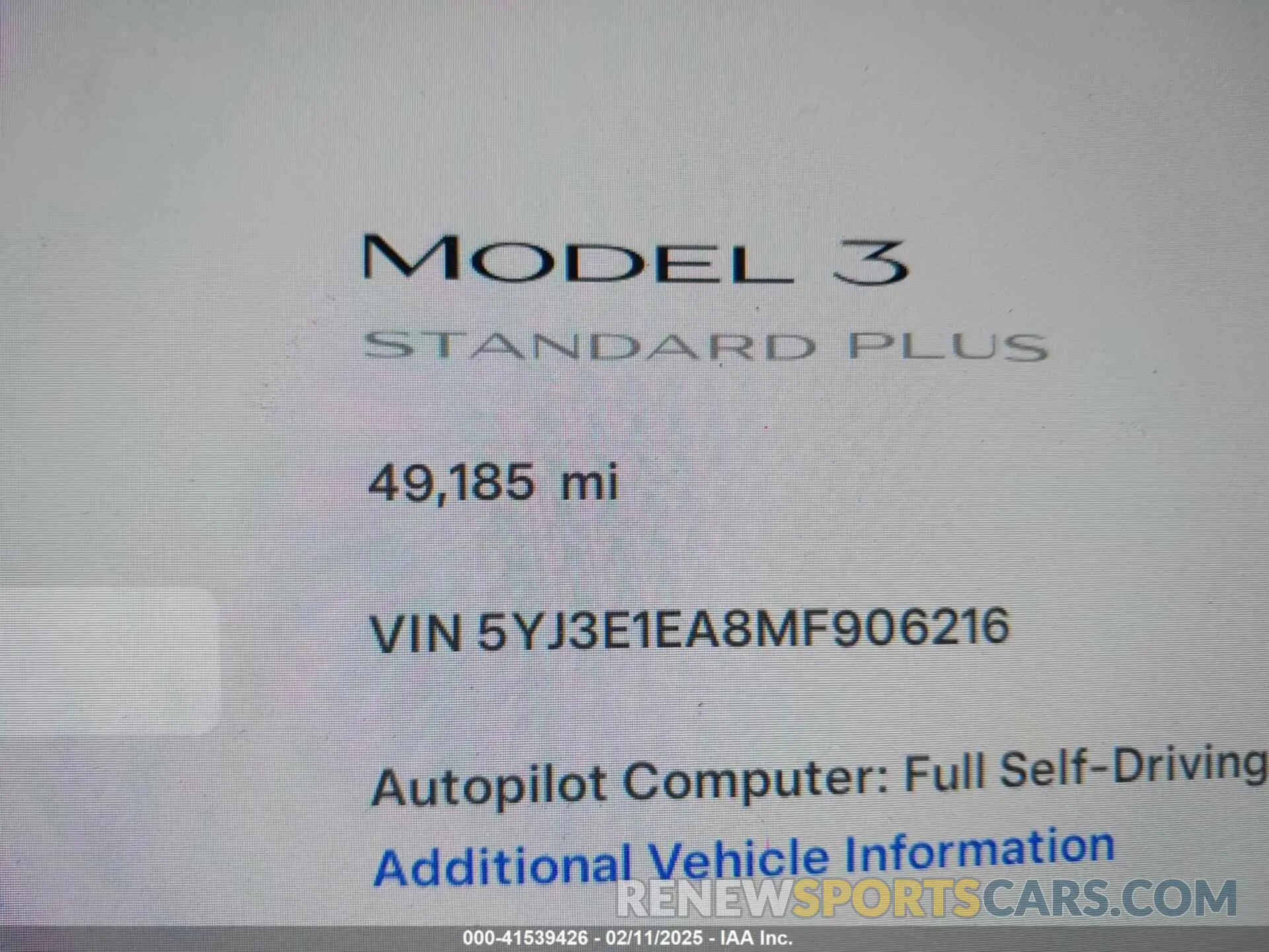 14 fotografías del automóvil dañado 5YJ3E1EA8MF906216 TESLA MODEL 3 2021