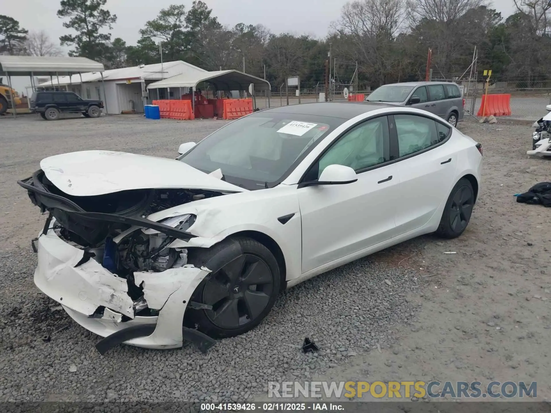 2 fotografías del automóvil dañado 5YJ3E1EA8MF906216 TESLA MODEL 3 2021