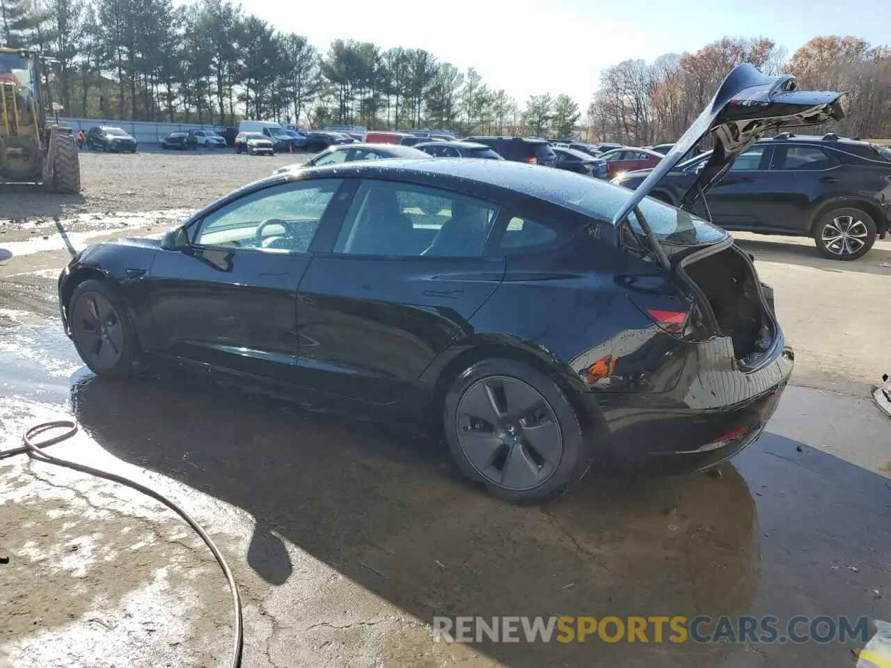 2 fotografías del automóvil dañado 5YJ3E1EA8MF907060 TESLA MODEL 3 2021