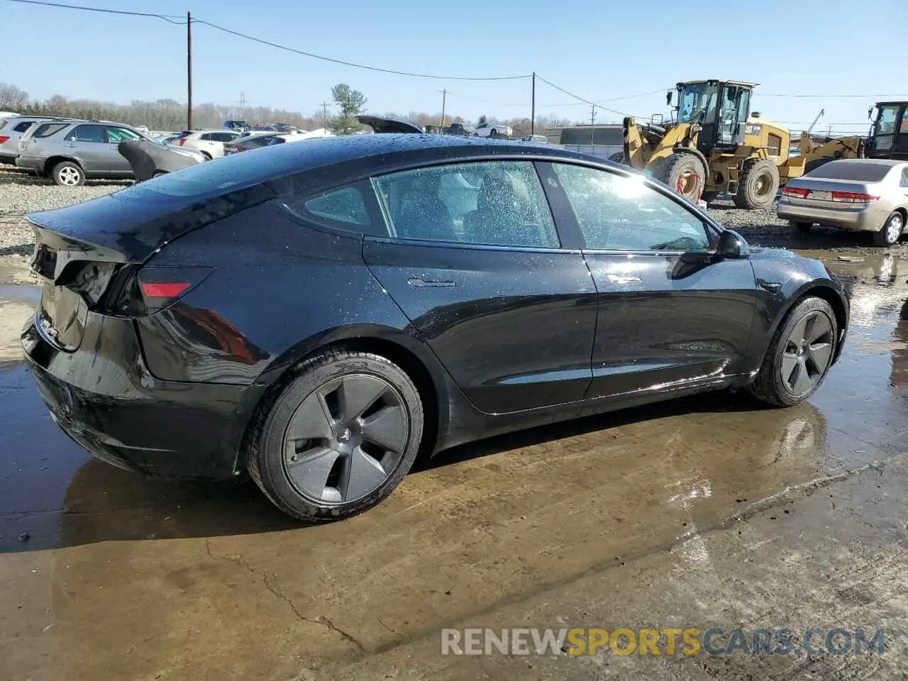 3 fotografías del automóvil dañado 5YJ3E1EA8MF907060 TESLA MODEL 3 2021