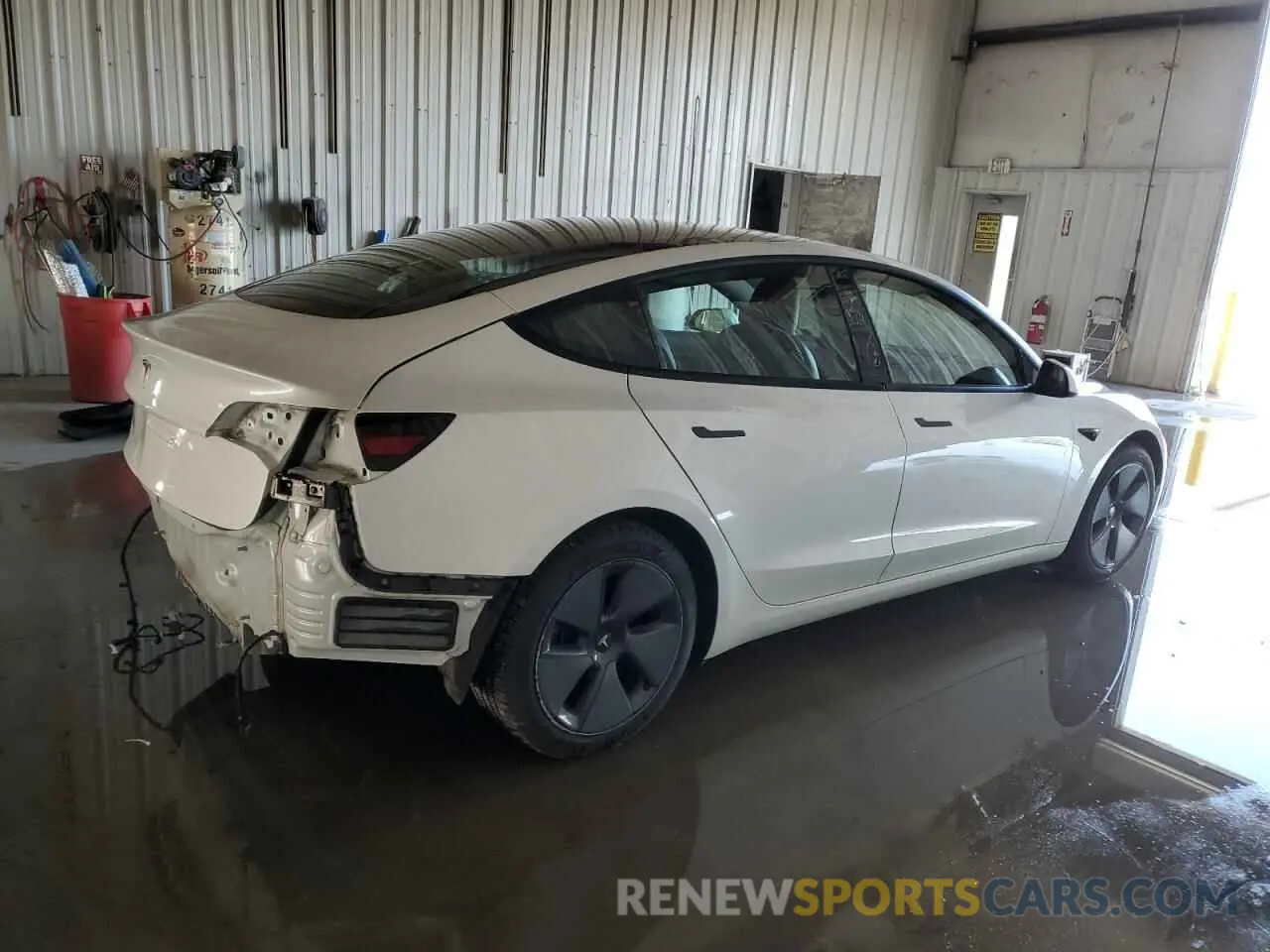 3 fotografías del automóvil dañado 5YJ3E1EA8MF907981 TESLA MODEL 3 2021