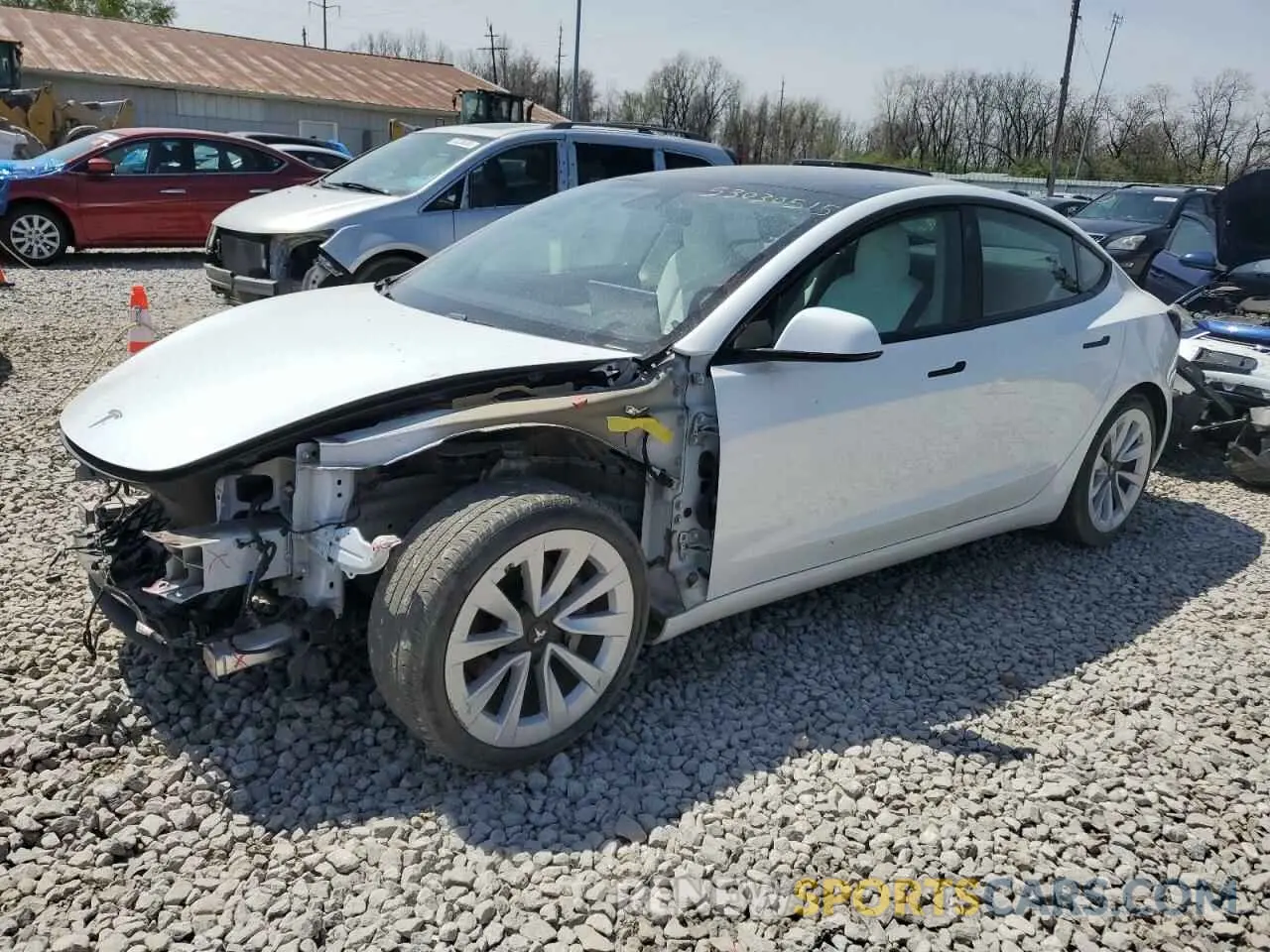 1 fotografías del automóvil dañado 5YJ3E1EA8MF915627 TESLA MODEL 3 2021