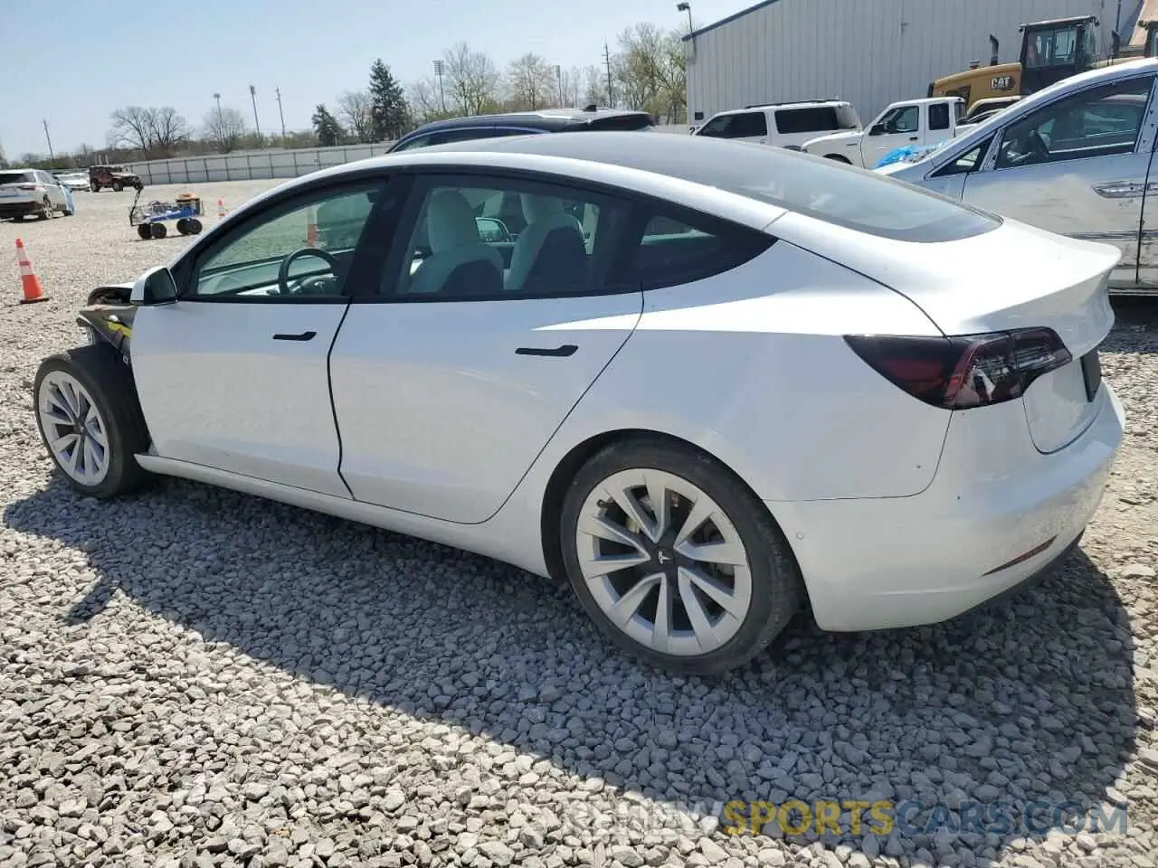 2 fotografías del automóvil dañado 5YJ3E1EA8MF915627 TESLA MODEL 3 2021