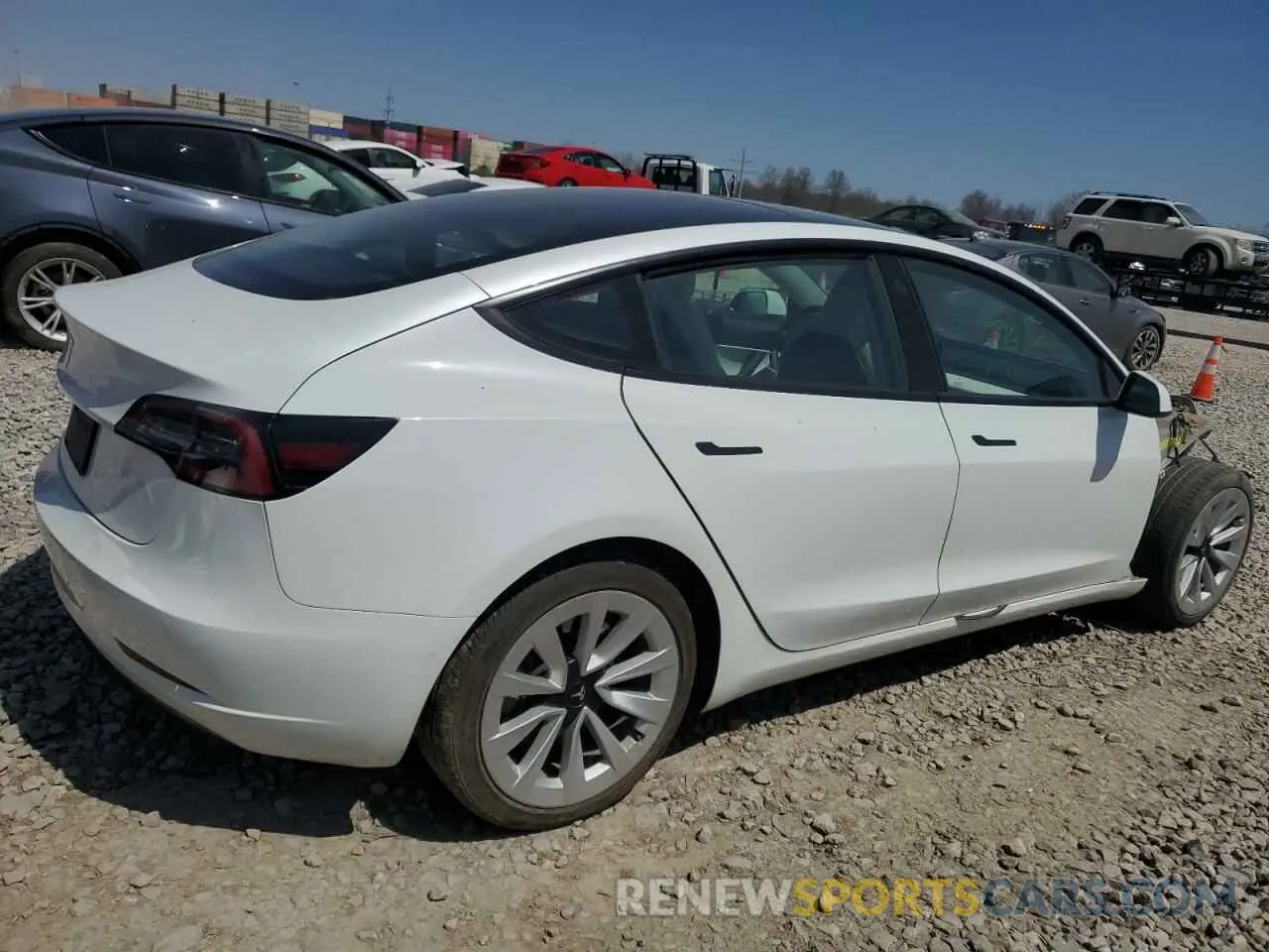 3 fotografías del automóvil dañado 5YJ3E1EA8MF915627 TESLA MODEL 3 2021