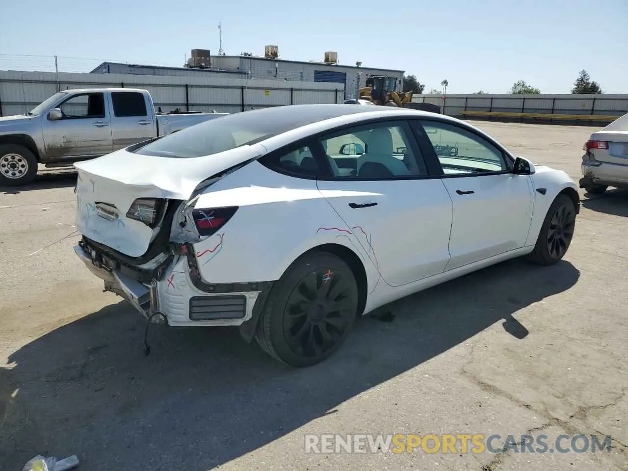 3 fotografías del automóvil dañado 5YJ3E1EA8MF928913 TESLA MODEL 3 2021