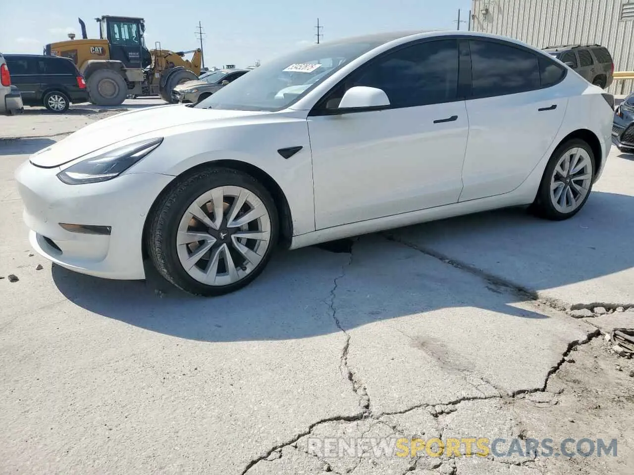 1 fotografías del automóvil dañado 5YJ3E1EA8MF961717 TESLA MODEL 3 2021
