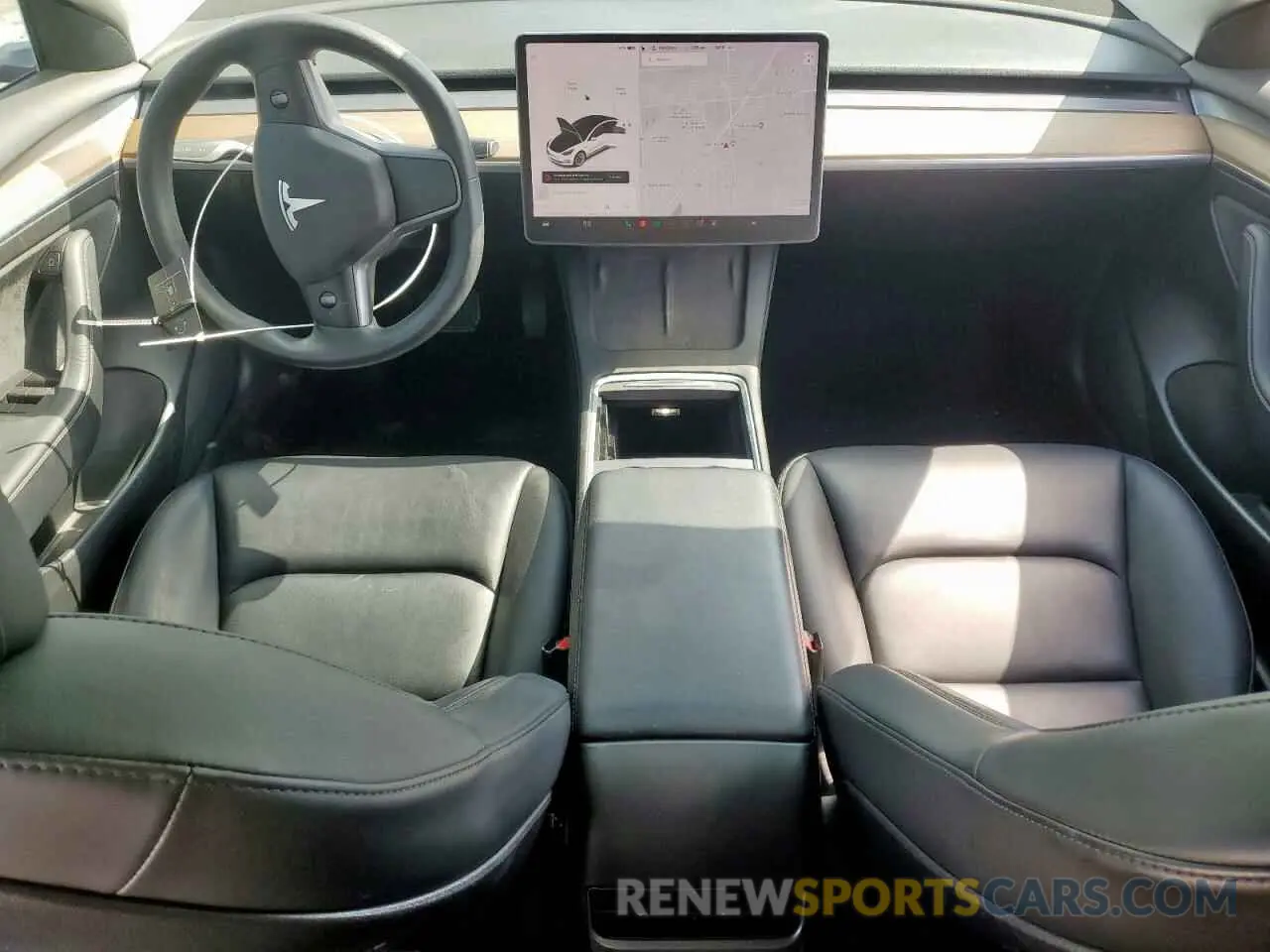 8 fotografías del automóvil dañado 5YJ3E1EA8MF961717 TESLA MODEL 3 2021