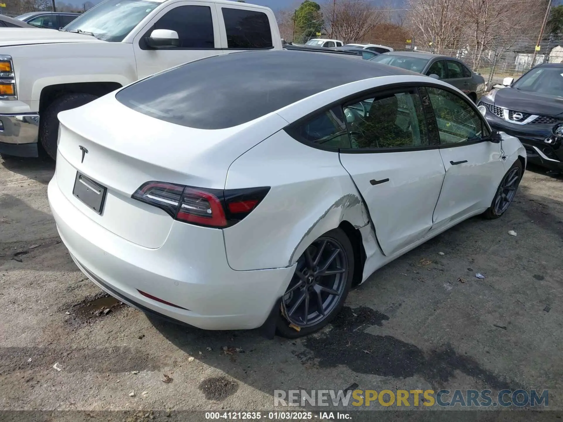 4 fotografías del automóvil dañado 5YJ3E1EA8MF977447 TESLA MODEL 3 2021