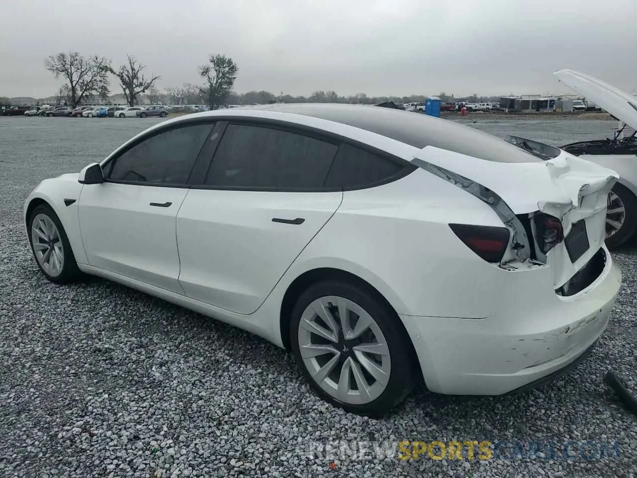 2 fotografías del automóvil dañado 5YJ3E1EA8MF978095 TESLA MODEL 3 2021