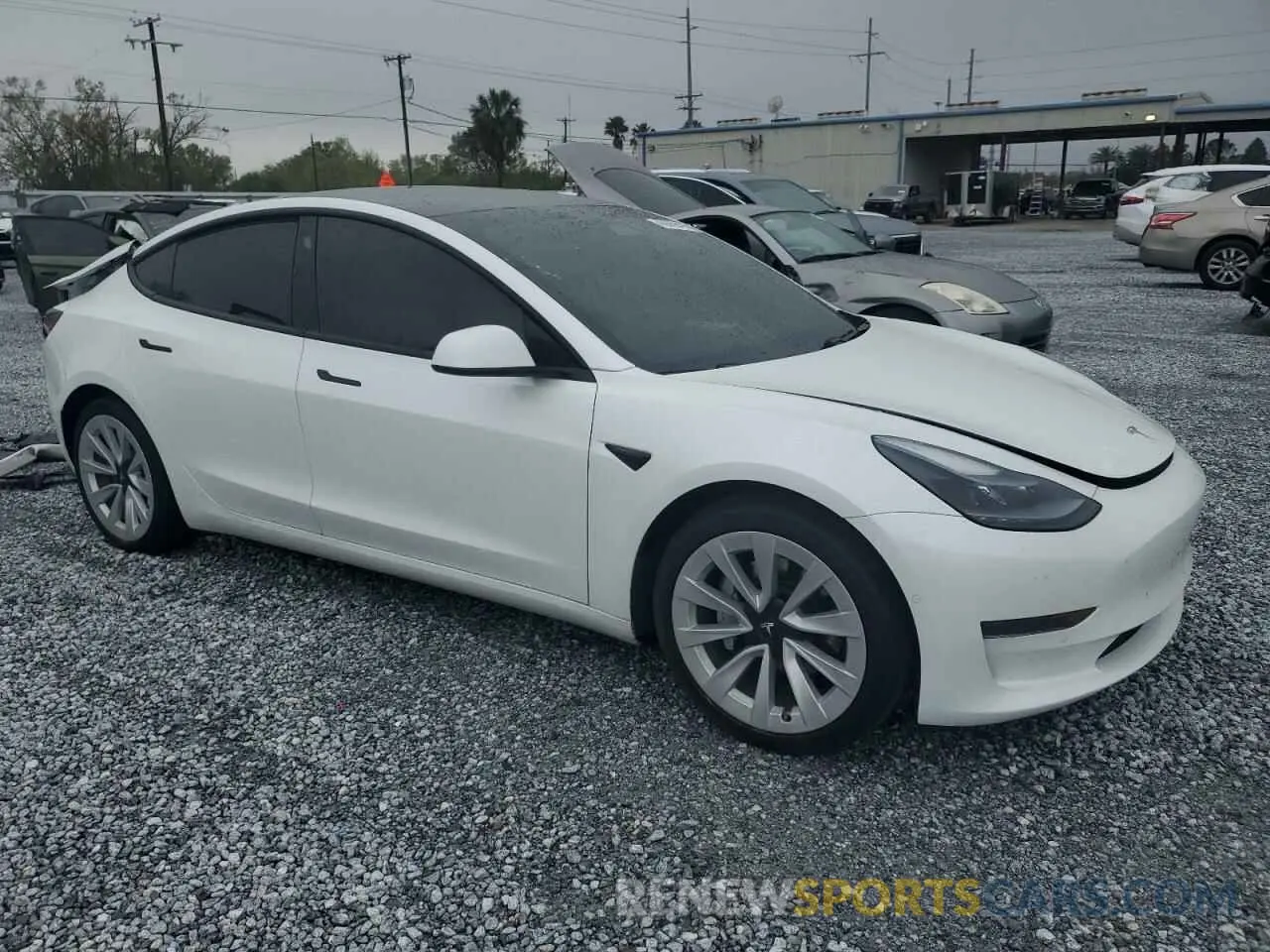 4 fotografías del automóvil dañado 5YJ3E1EA8MF978095 TESLA MODEL 3 2021