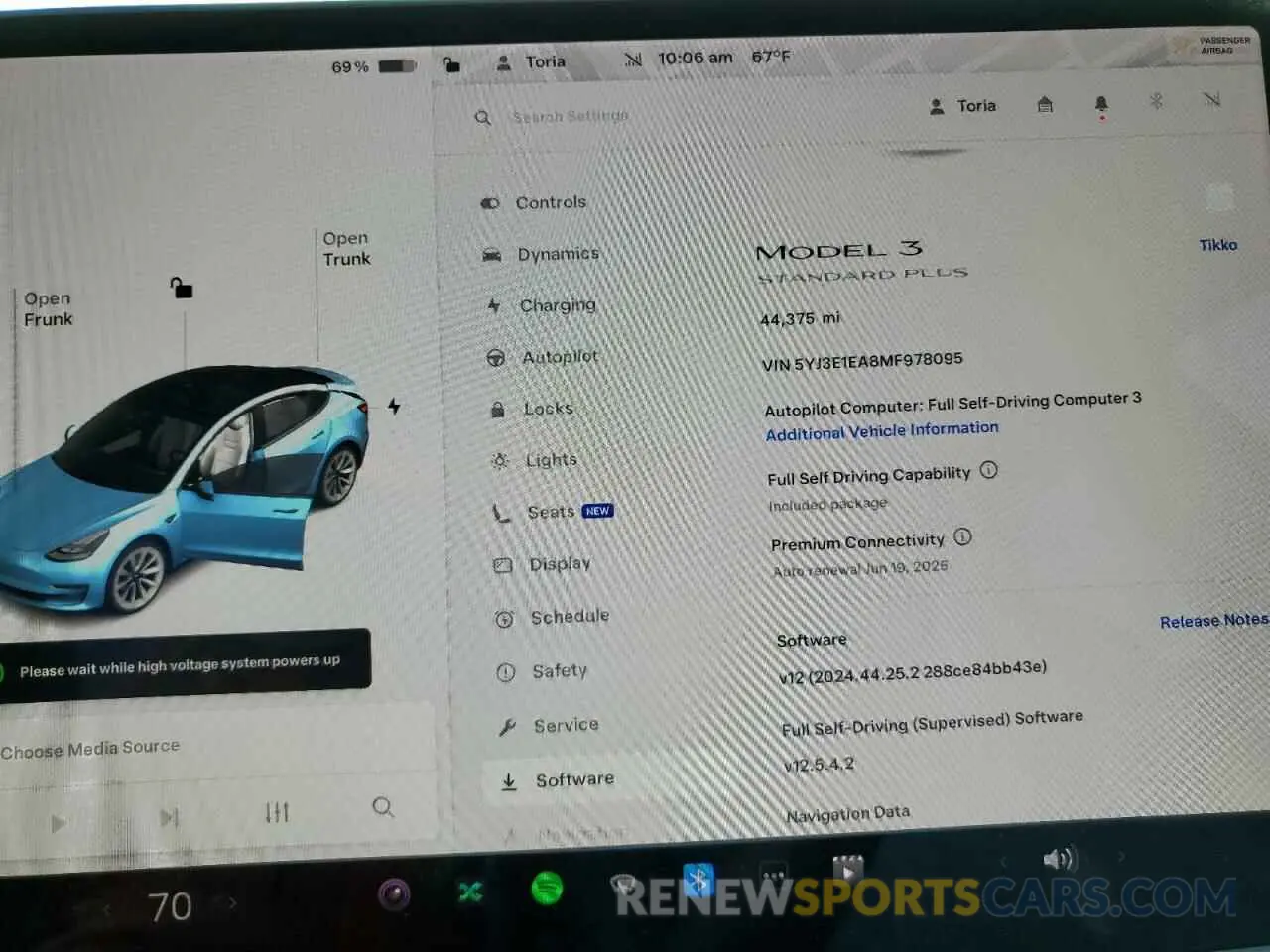 9 fotografías del automóvil dañado 5YJ3E1EA8MF978095 TESLA MODEL 3 2021