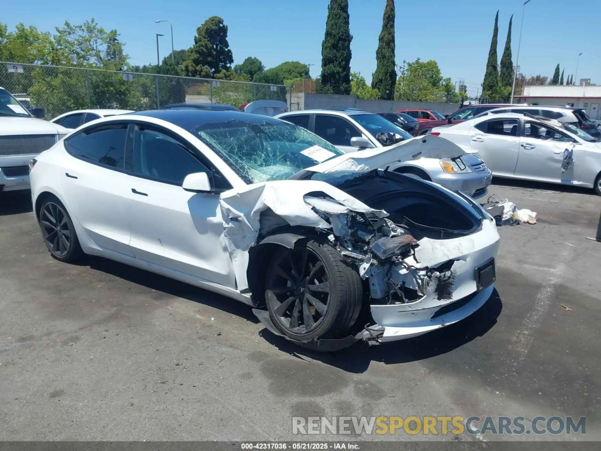 1 fotografías del automóvil dañado 5YJ3E1EA9MF001936 TESLA MODEL 3 2021