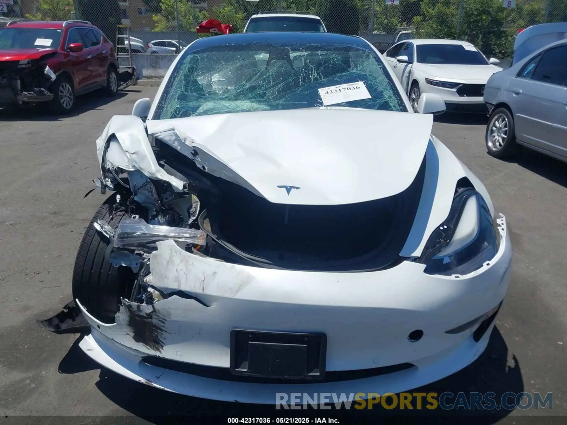 20 fotografías del automóvil dañado 5YJ3E1EA9MF001936 TESLA MODEL 3 2021