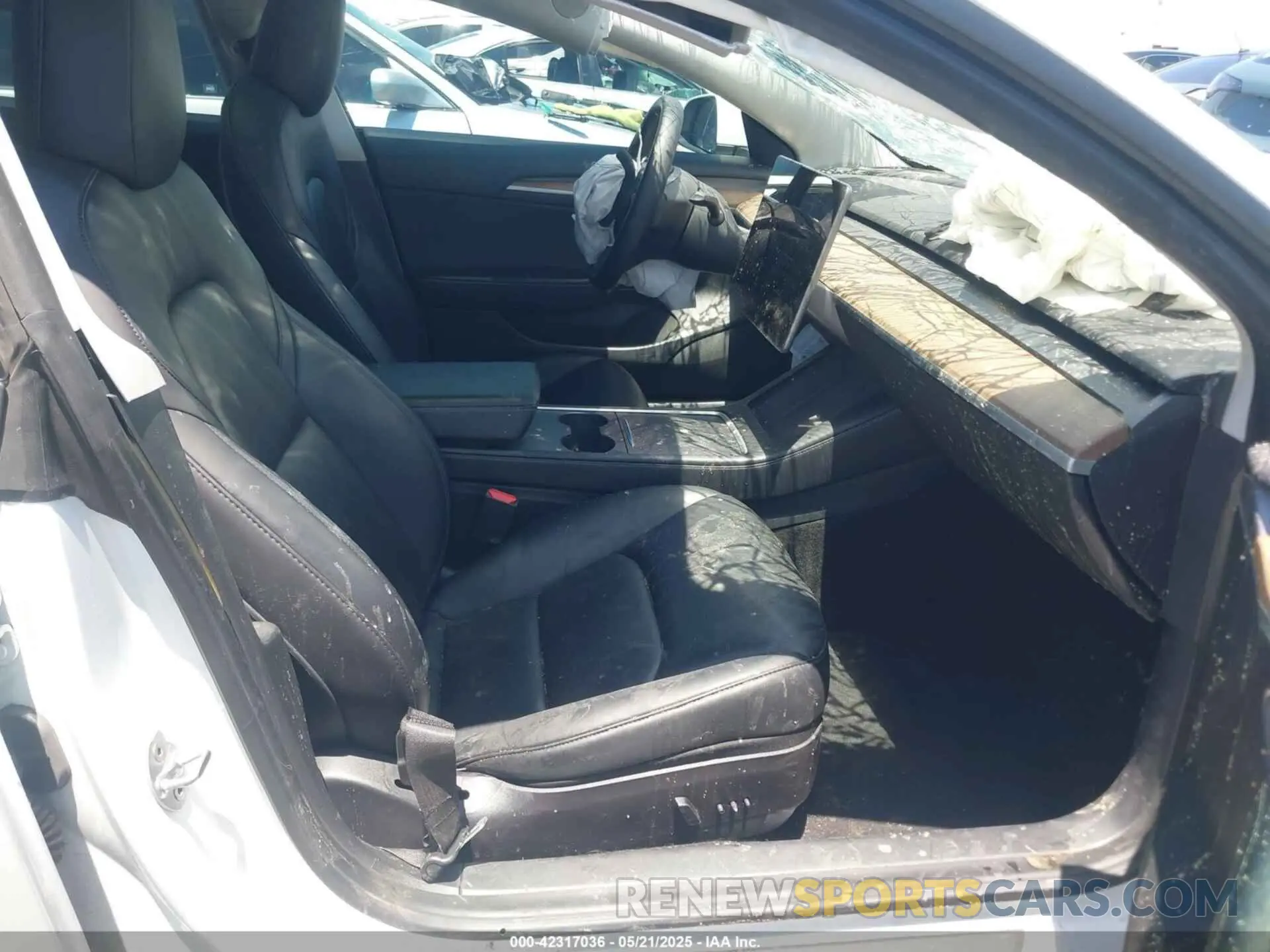 5 fotografías del automóvil dañado 5YJ3E1EA9MF001936 TESLA MODEL 3 2021