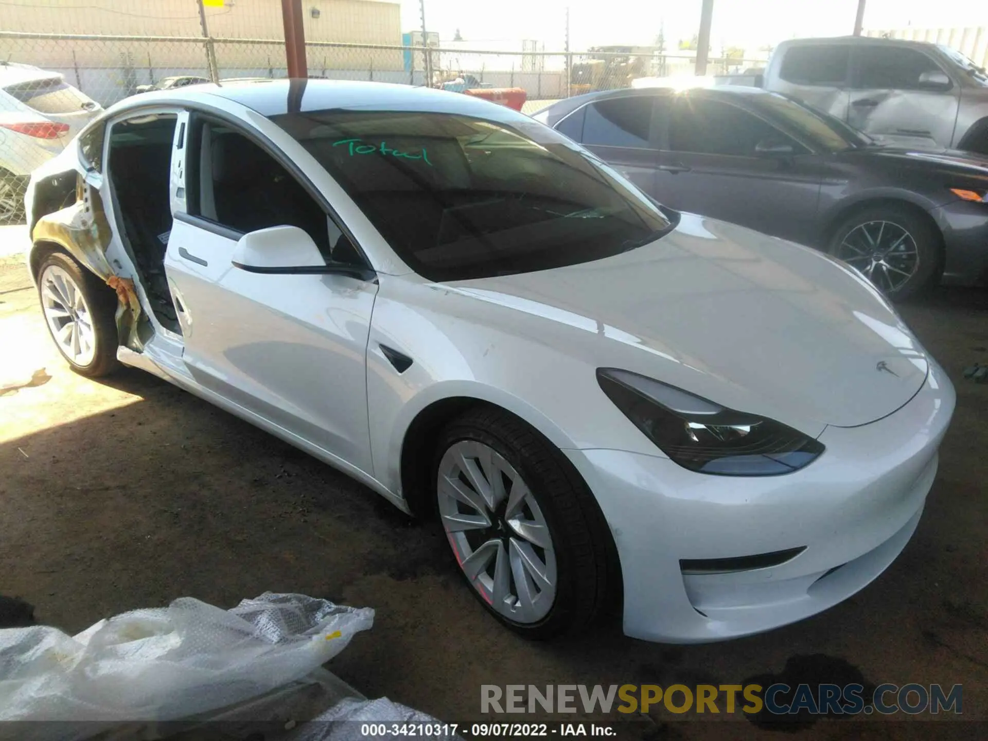 1 fotografías del automóvil dañado 5YJ3E1EA9MF018218 TESLA MODEL 3 2021
