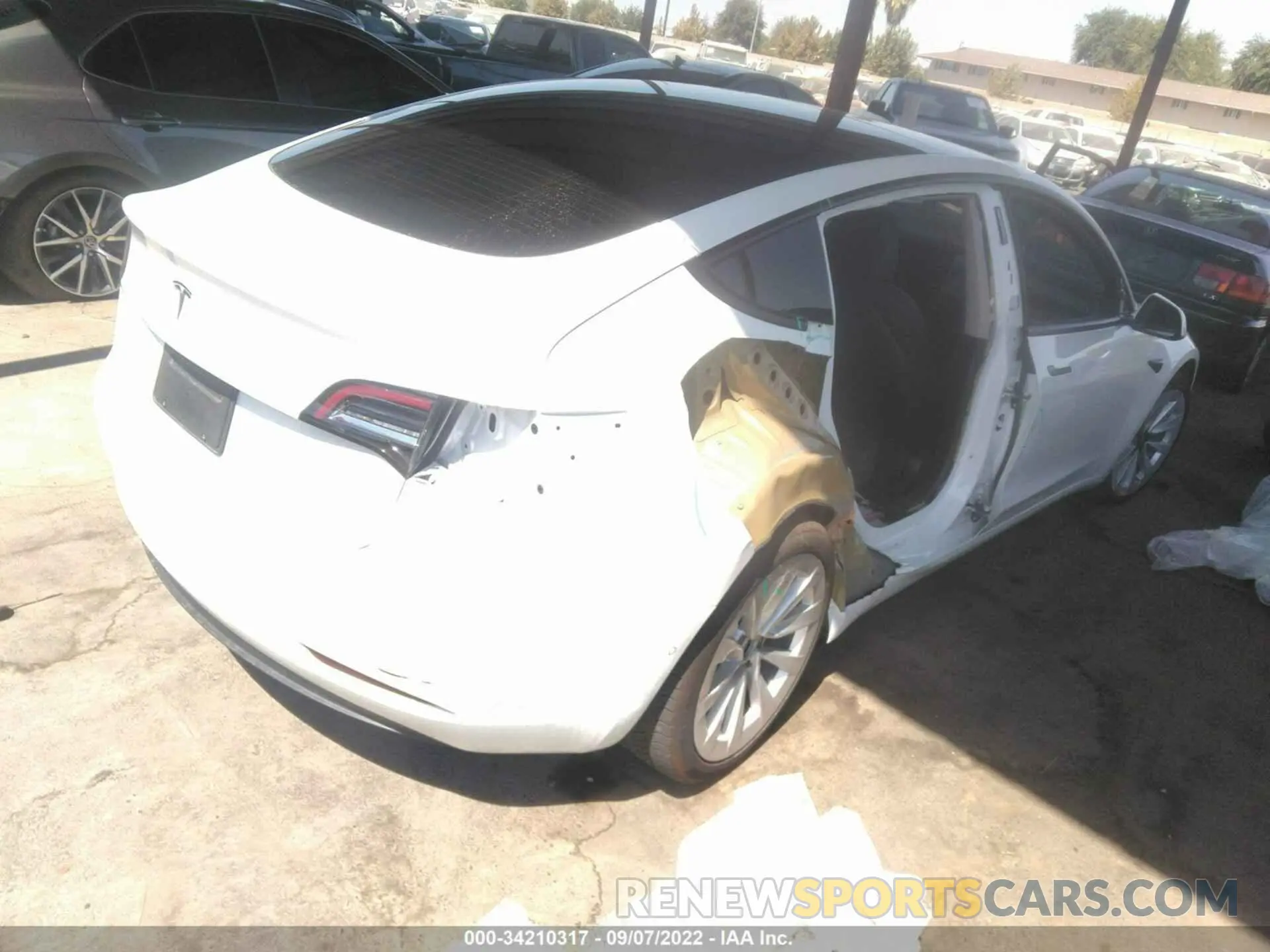 4 fotografías del automóvil dañado 5YJ3E1EA9MF018218 TESLA MODEL 3 2021