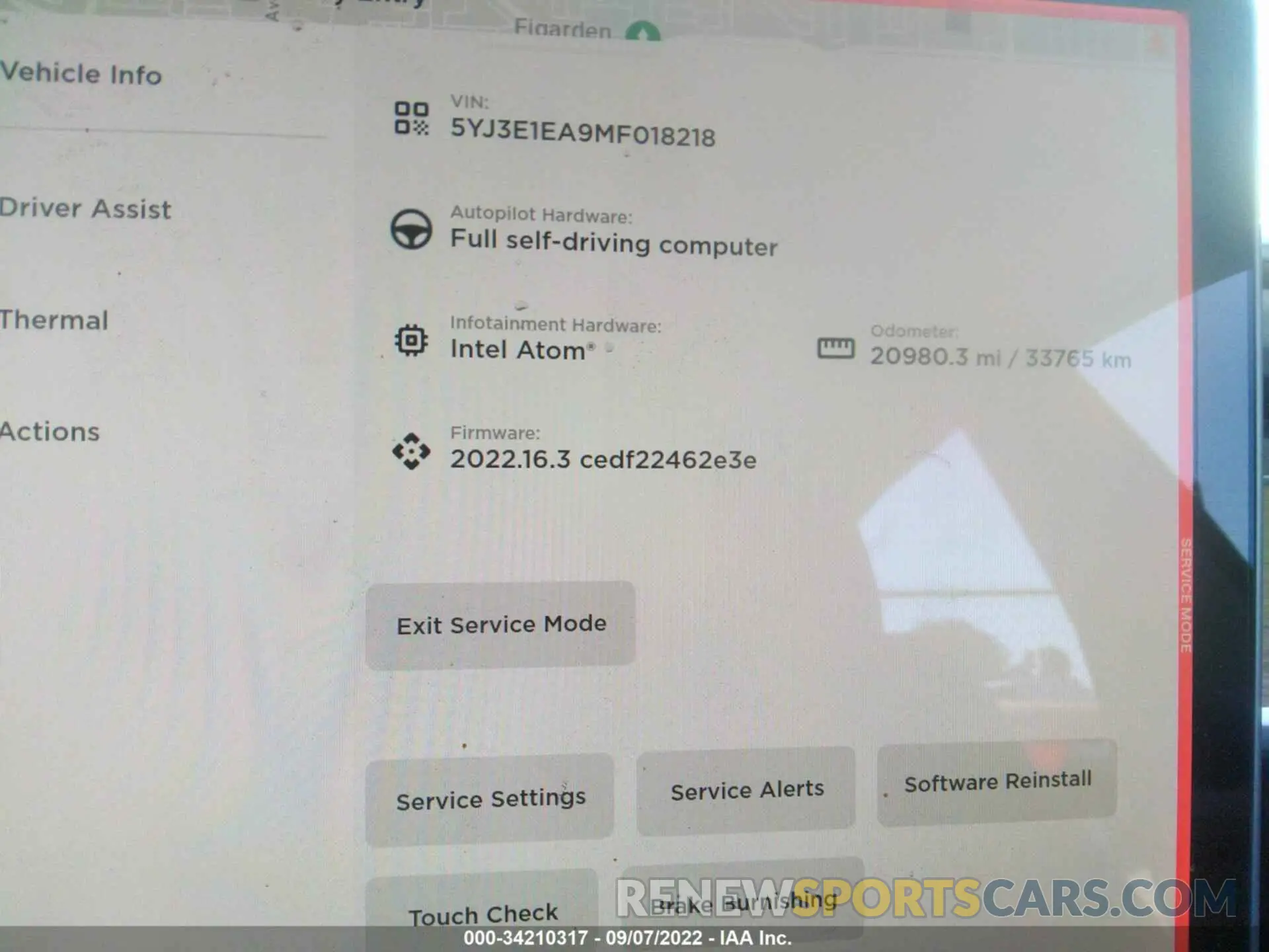 7 fotografías del automóvil dañado 5YJ3E1EA9MF018218 TESLA MODEL 3 2021