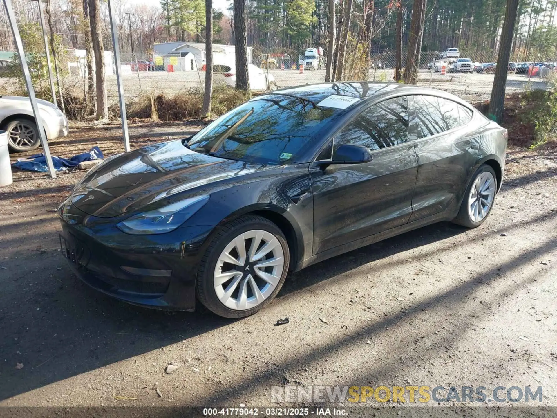 2 fotografías del automóvil dañado 5YJ3E1EA9MF021068 TESLA MODEL 3 2021