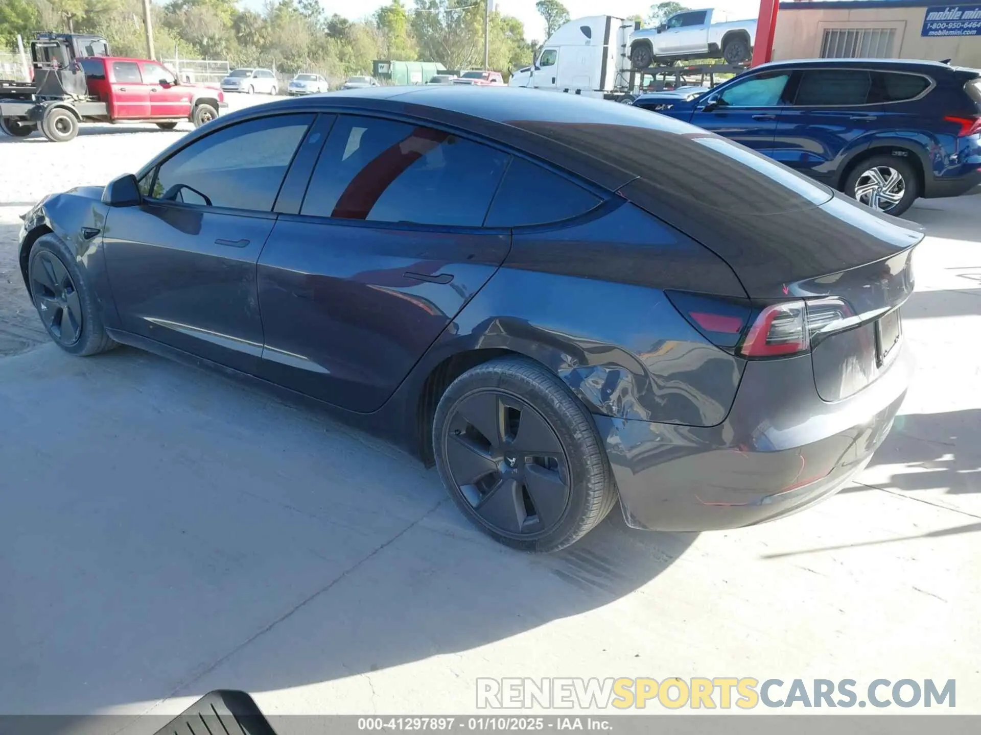 3 fotografías del automóvil dañado 5YJ3E1EA9MF027467 TESLA MODEL 3 2021