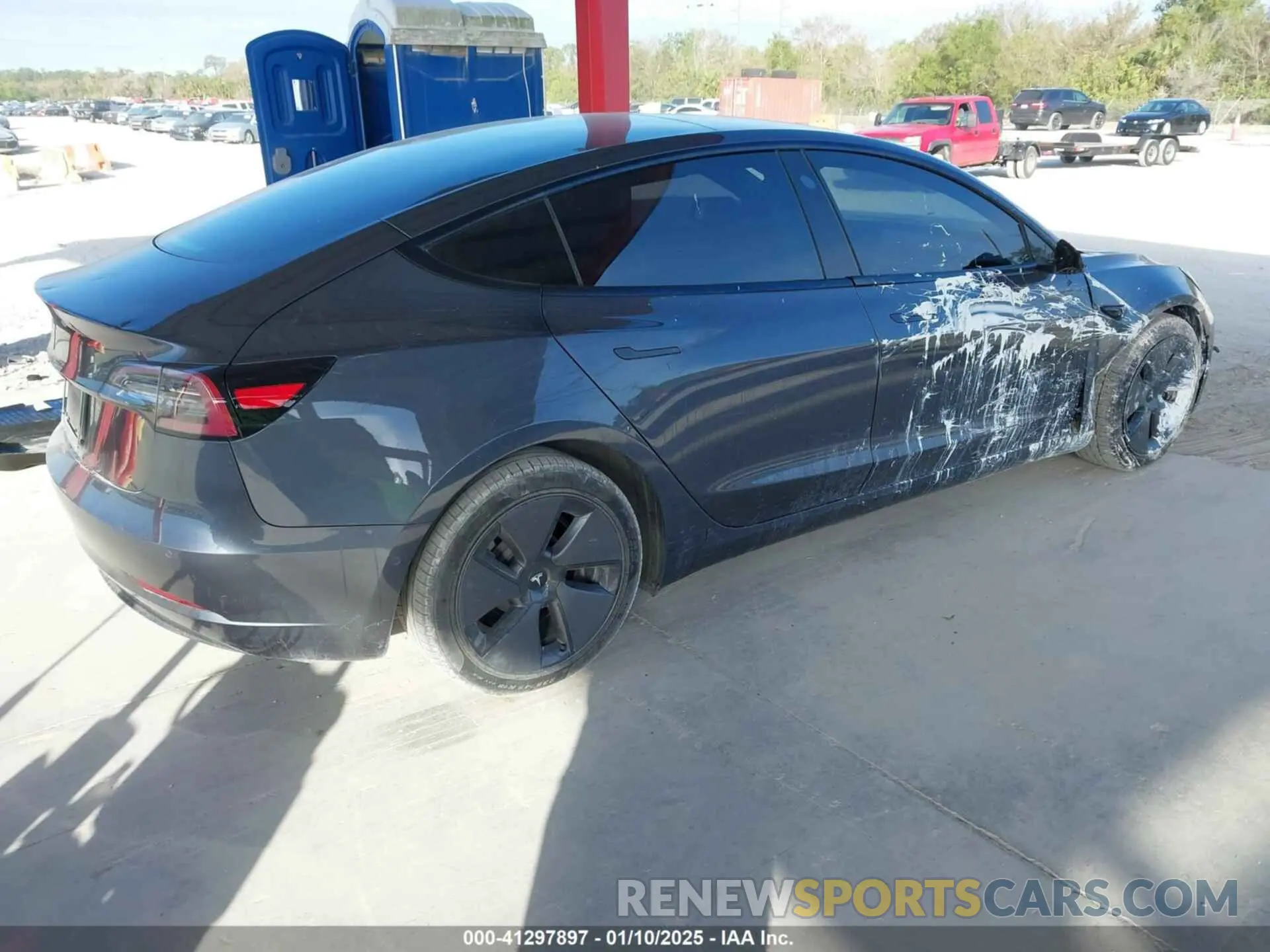 4 fotografías del automóvil dañado 5YJ3E1EA9MF027467 TESLA MODEL 3 2021