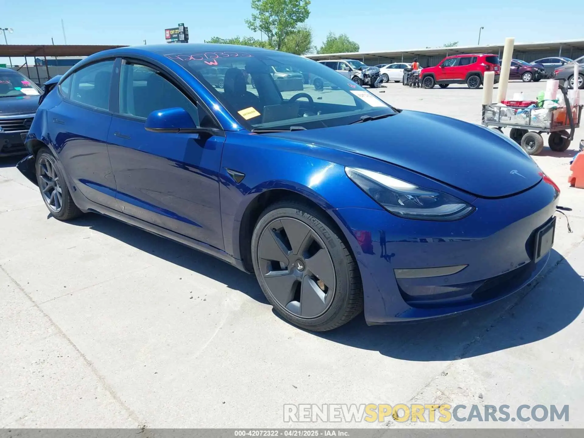 1 fotografías del automóvil dañado 5YJ3E1EA9MF027615 TESLA MODEL 3 2021