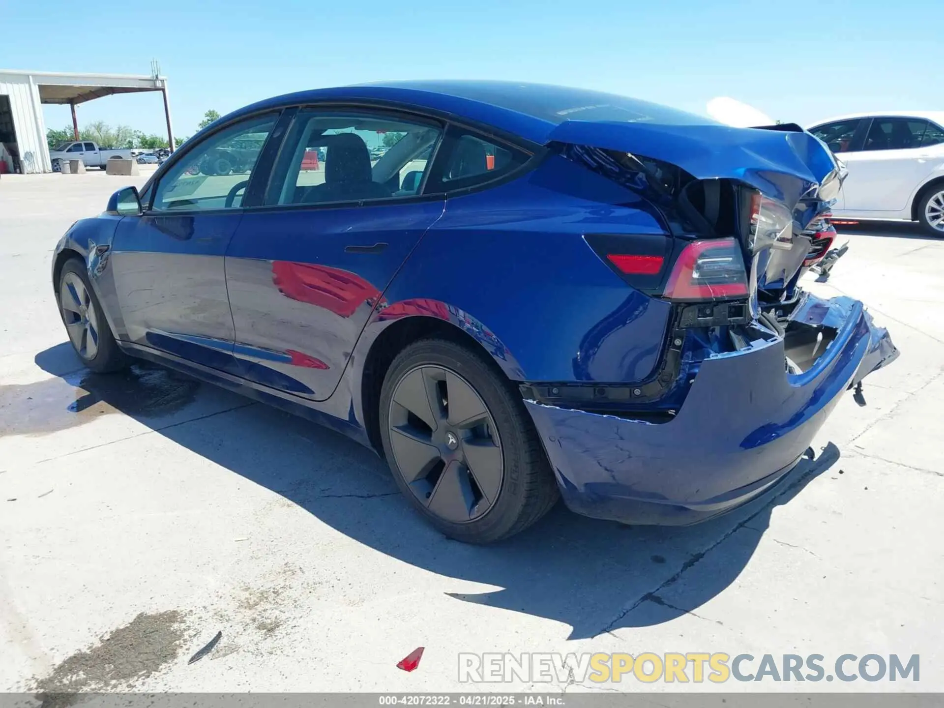 3 fotografías del automóvil dañado 5YJ3E1EA9MF027615 TESLA MODEL 3 2021