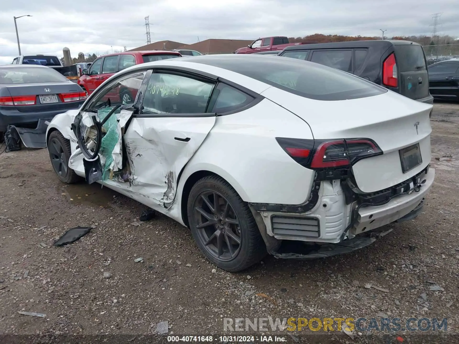 3 fotografías del automóvil dañado 5YJ3E1EA9MF027839 TESLA MODEL 3 2021